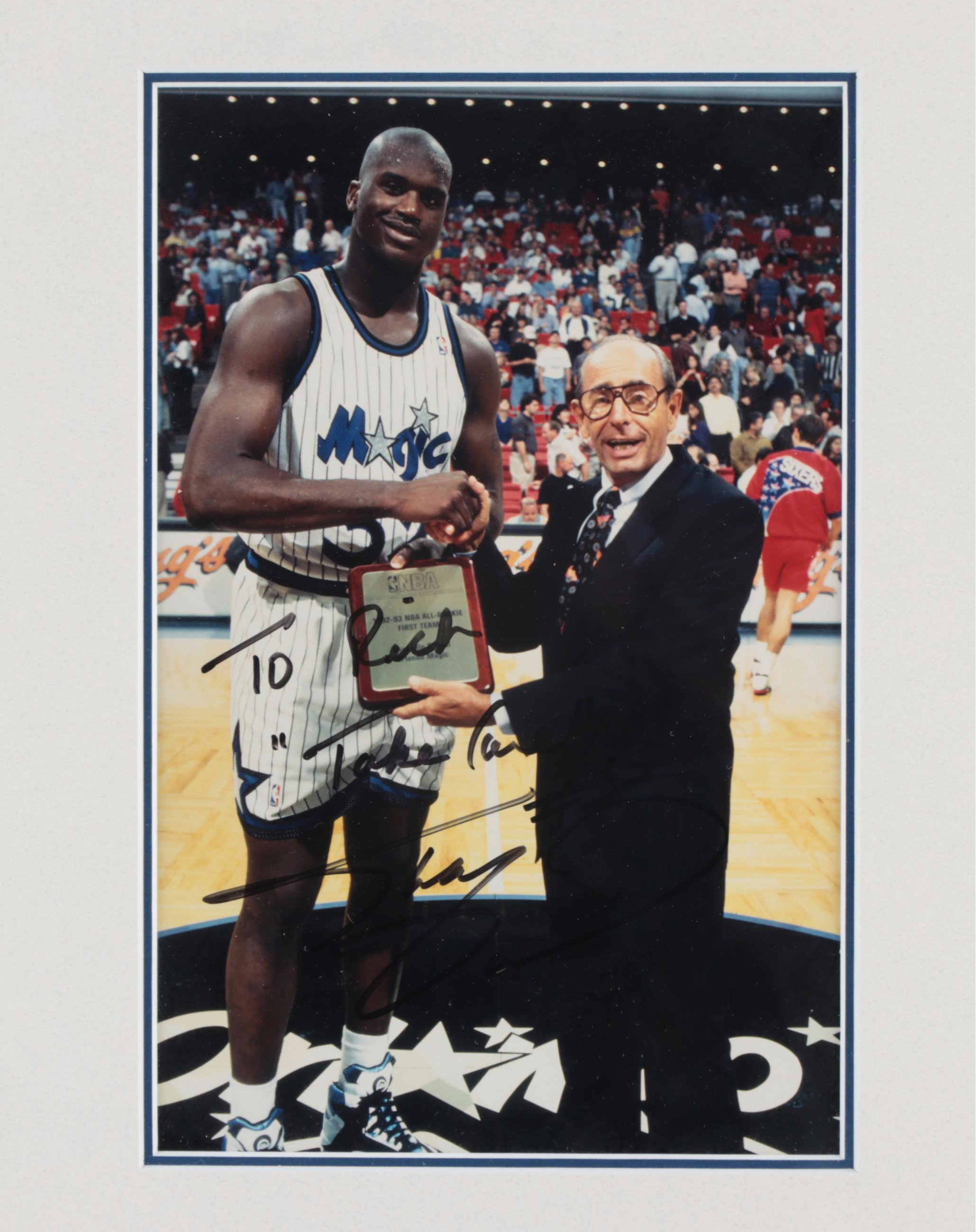 1992-1993 Shaquille O'Neal Signed NBA All-Star Team Magic Framed Photo Print