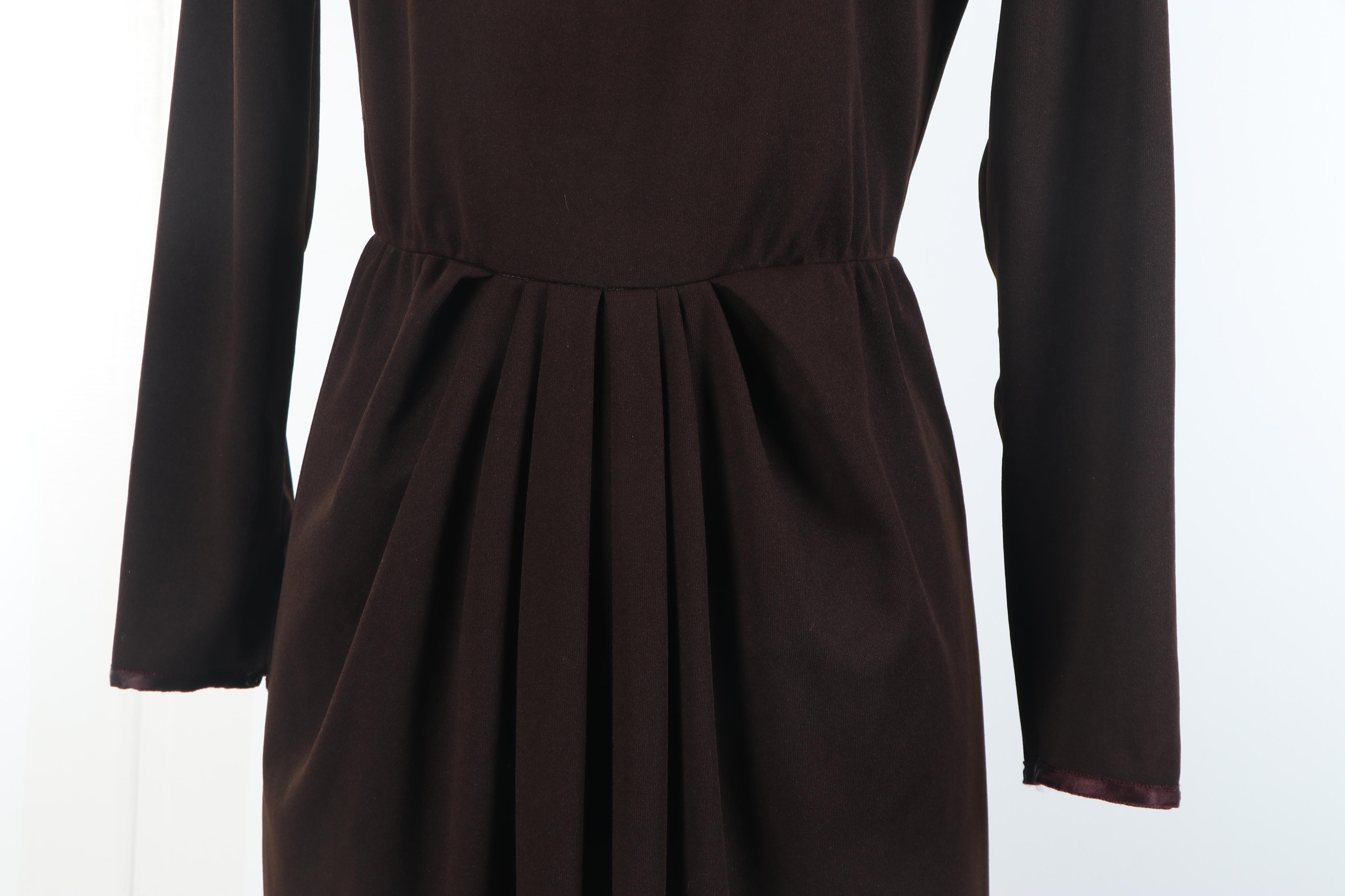 Joan Leslie by Kasper Swiss Dotted Yoke Maxi Dress, 1970s