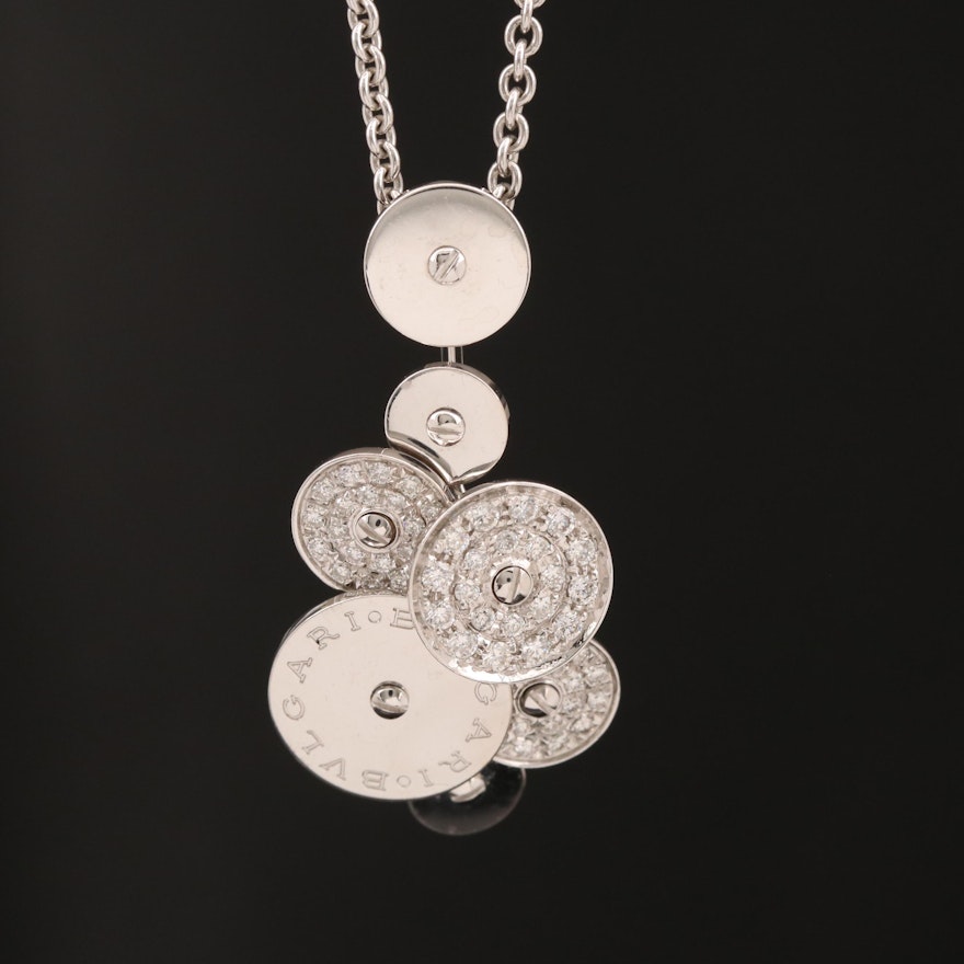 Bvlgari "Cicladi" Collection 18K Rotating Disk Pendant