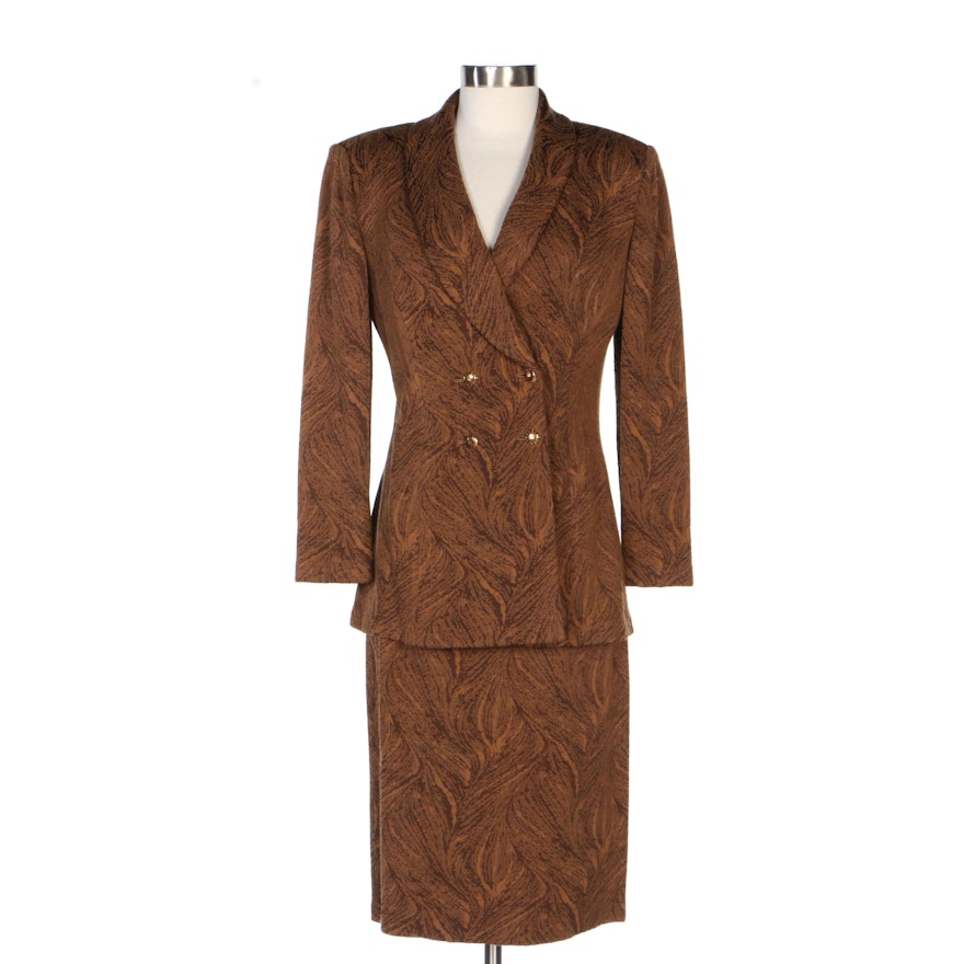 St. John Collection by Marie Gray Double-Breasted Skirt Suit