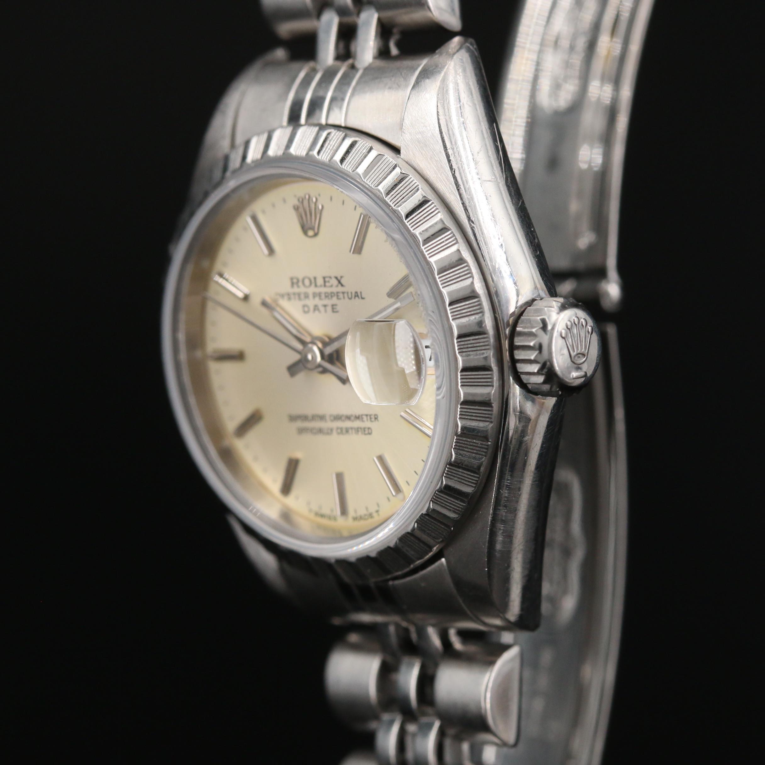 1996 Rolex Date Stainless Steel Automatic Watch