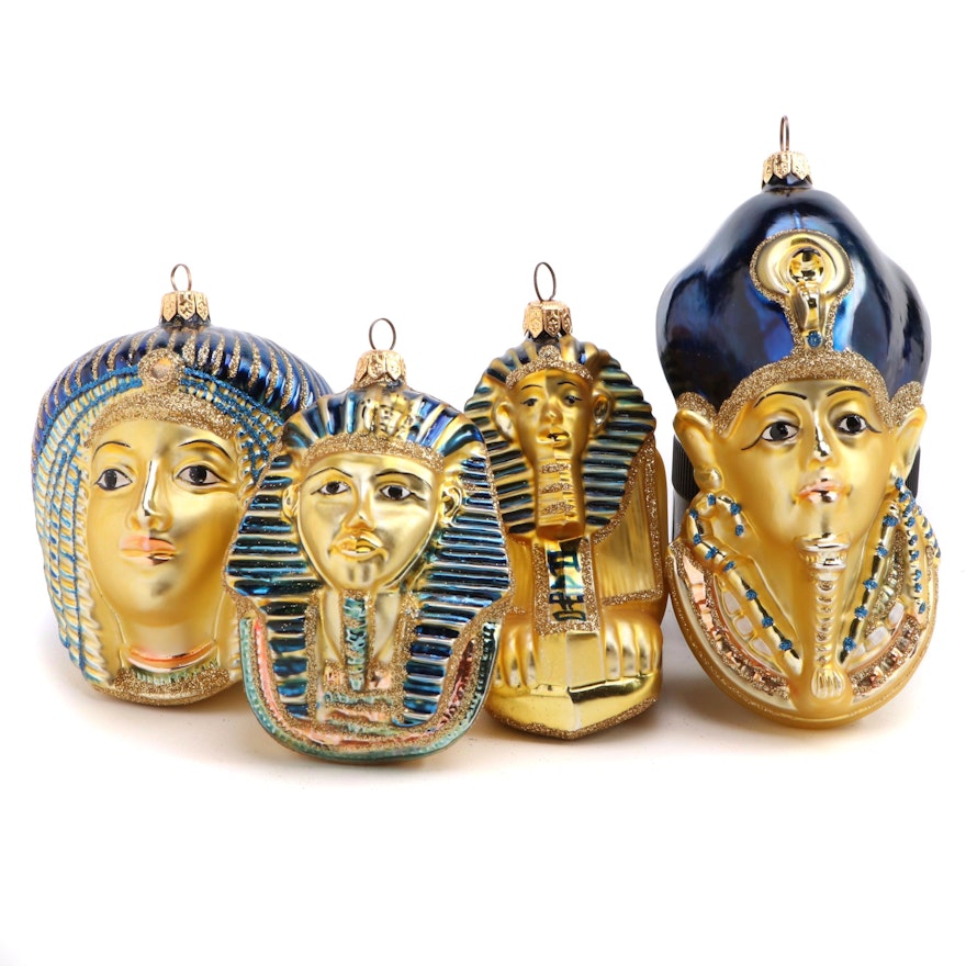 Kurt S. Adler "Tutankhamen" and Other Polonaise Collection Christmas Ornaments