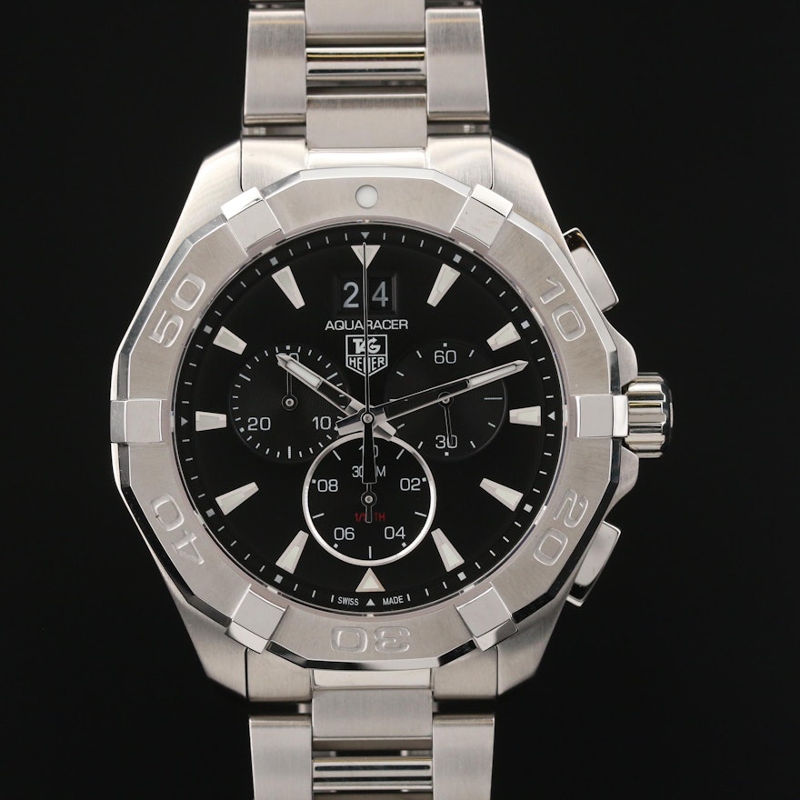 TAG Heuer Aquaracer Stainless Steel Chronograph Quartz Wristwatch