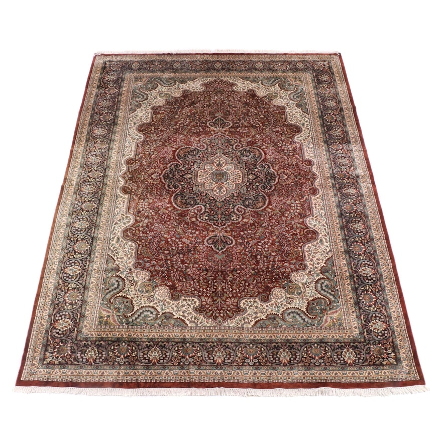 8'11 x 12'10 Hand-Knotted Persian Fereghan Wool Rug