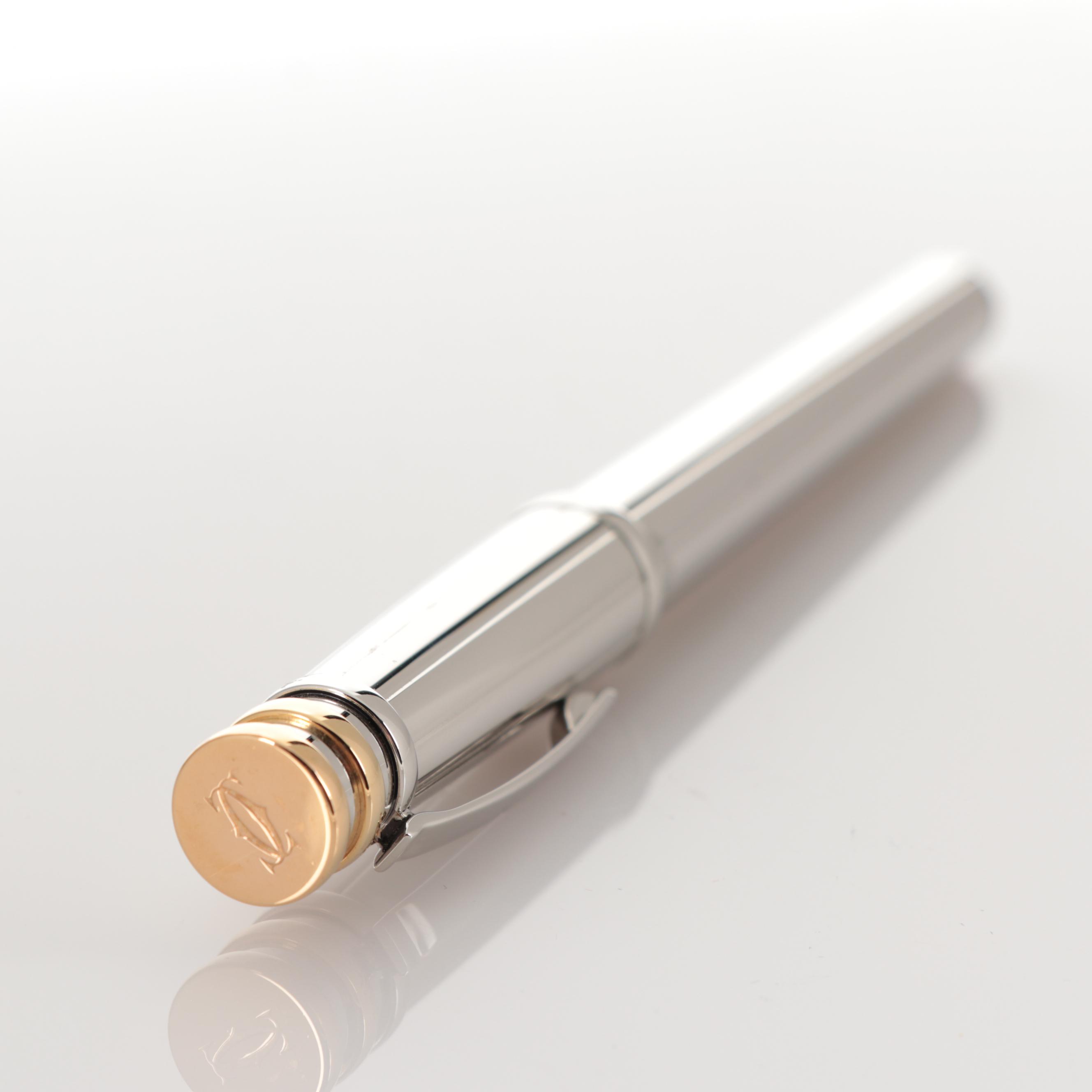 Cartier "Trinity" Screw Cap Ballpoint Pen in Original Case