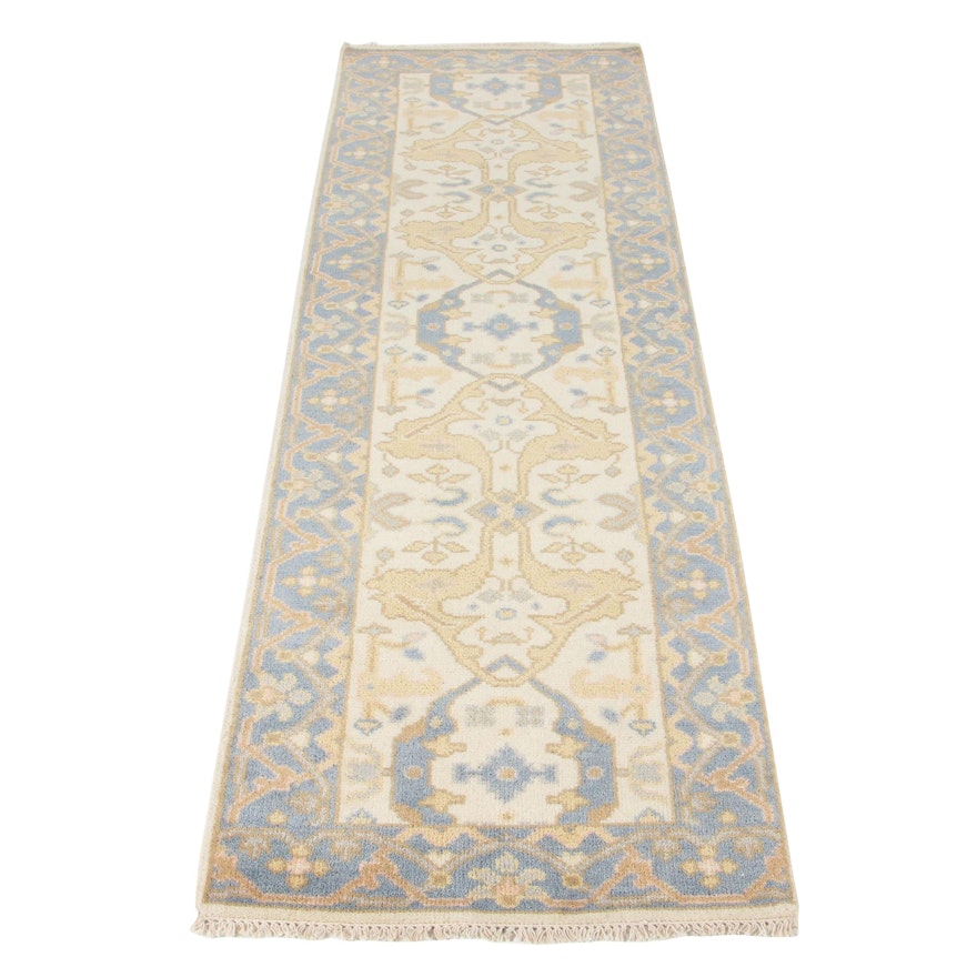 2'7 x 8'2 Hand-Knotted Turkish Oushak Runner