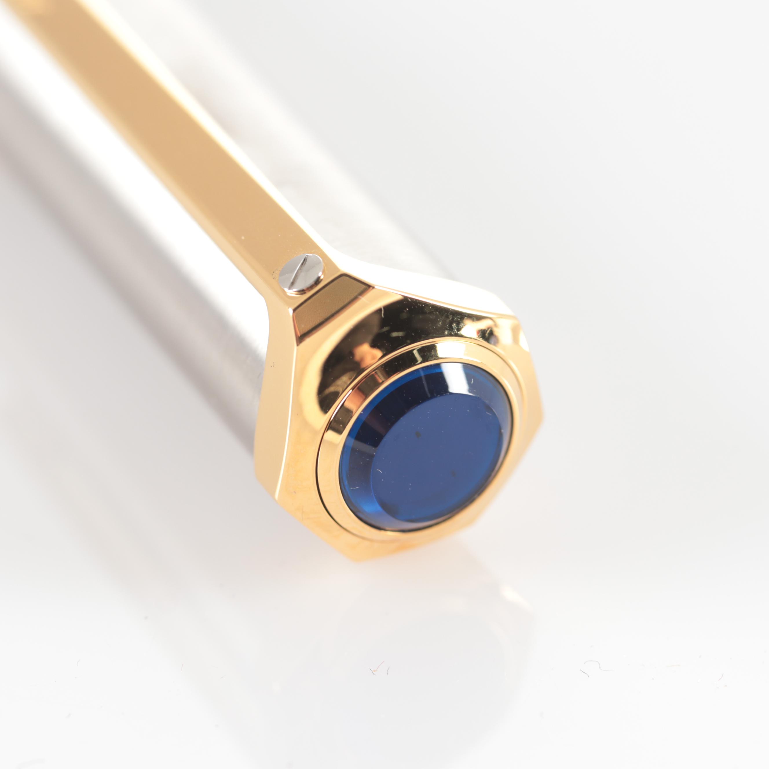 Cartier "Santos-Dumont" Brushed Metal Ballpoint Pen in Original Case