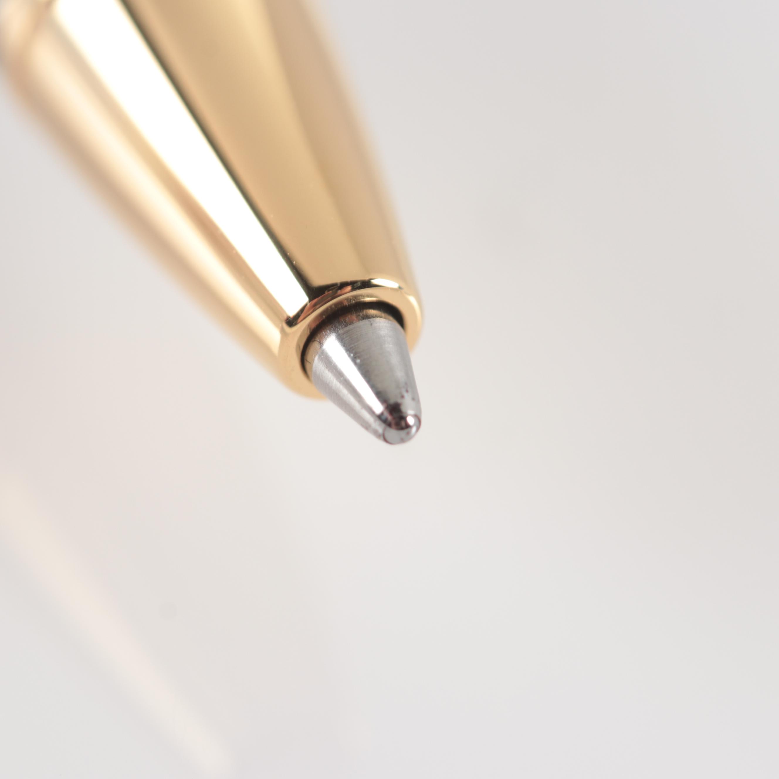 Cartier "Santos-Dumont" Brushed Metal Ballpoint Pen in Original Case