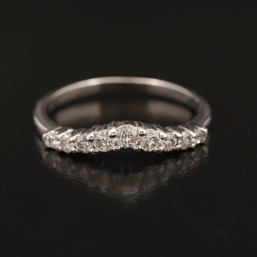 14K Diamond Shadow Band