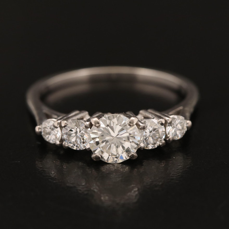 Vintage Jabel 14K 1.20 CTW Diamond Ring