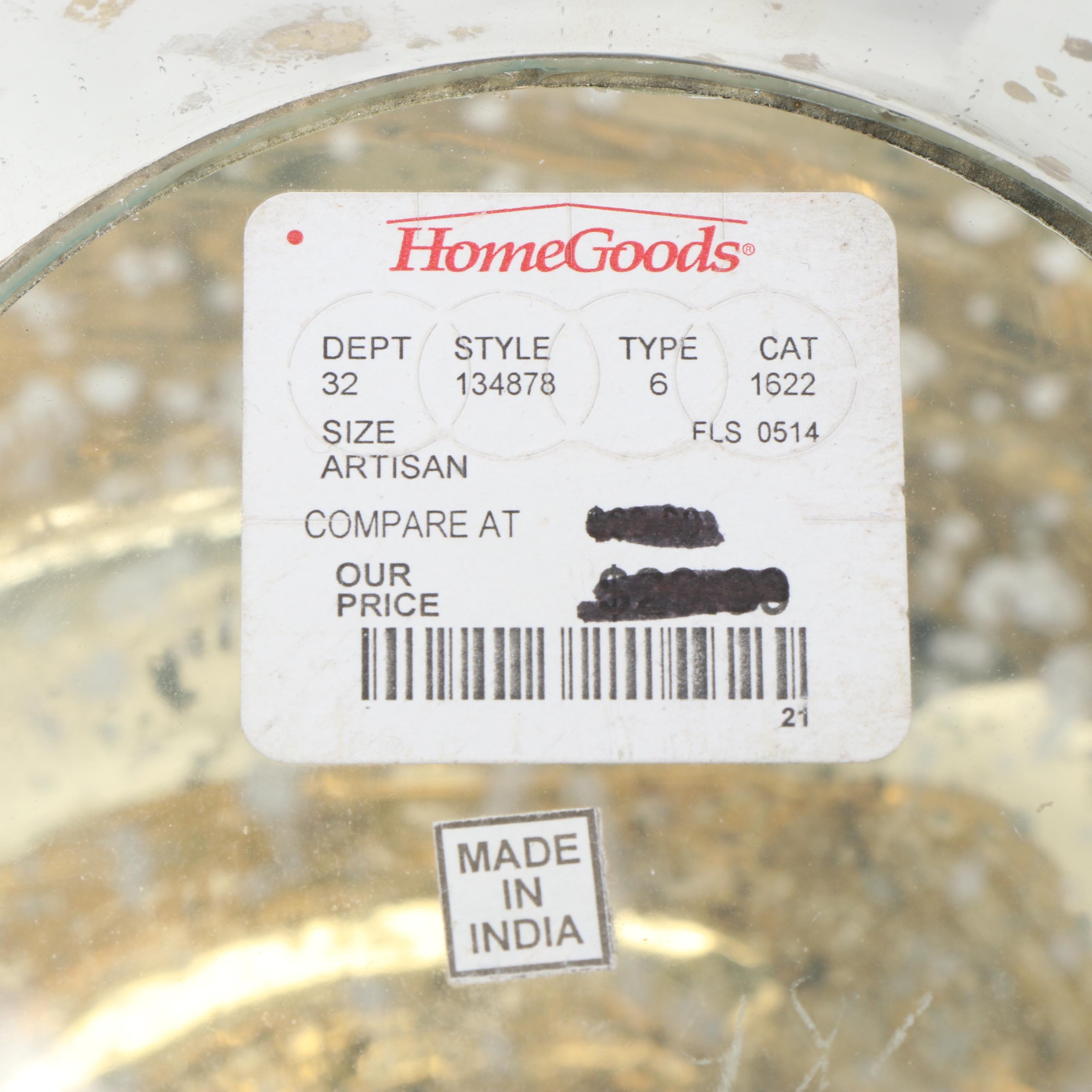 Mercury Glass Sphere, Contemporary