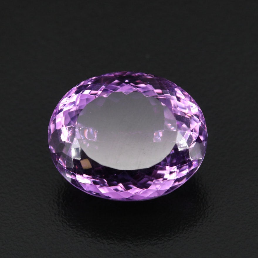 Loose 33.21 CT Oval Faceted Amethyst