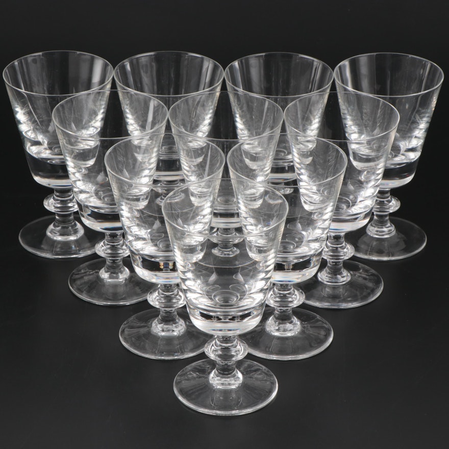 Val St. Lambert "State Plain" Crystal Water Goblets, 1950–1995
