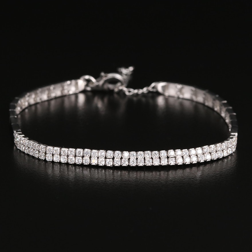 Sterling Silver Cubic Zirconia Bracelet