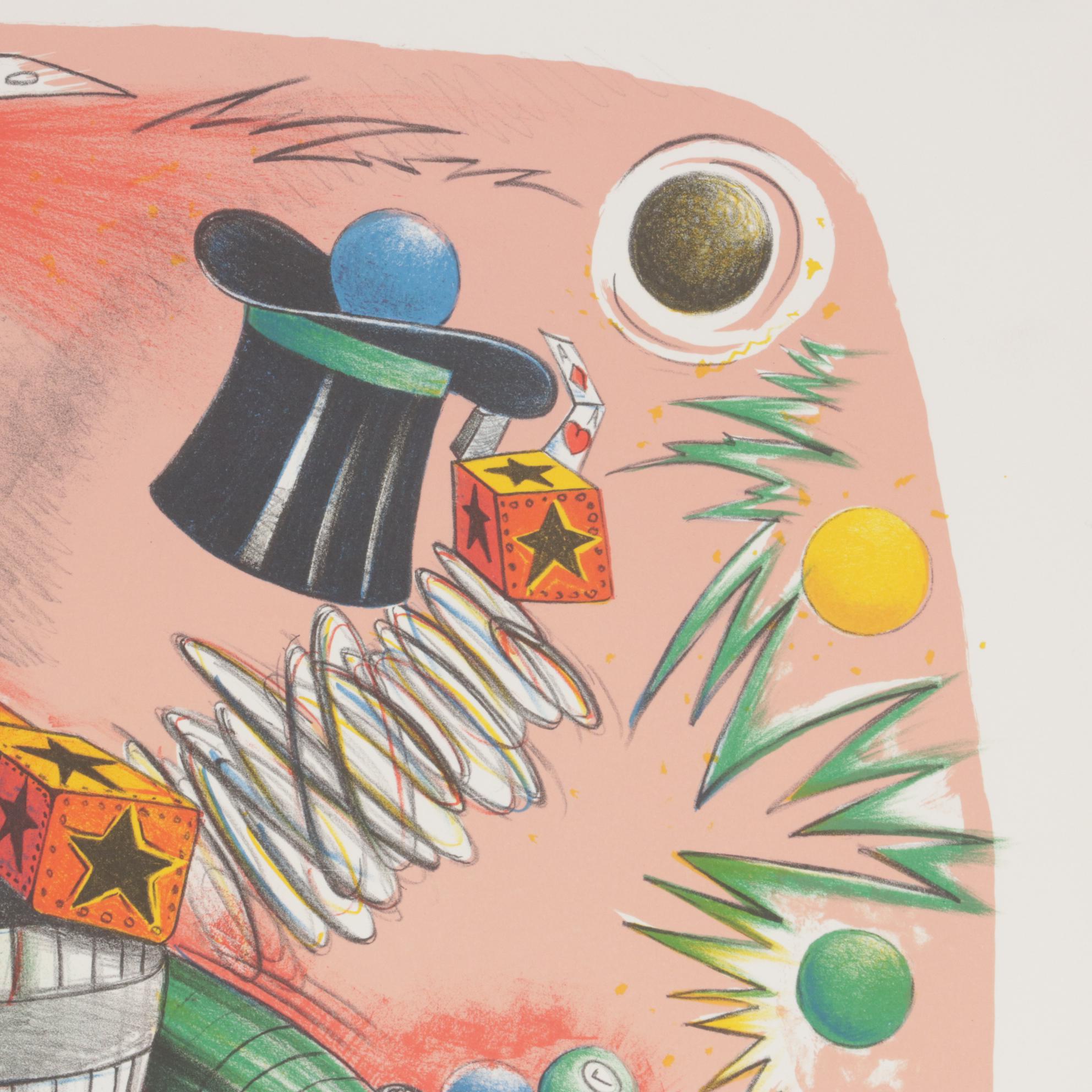 Nick Bubash Color Lithograph "Juggler", 1996