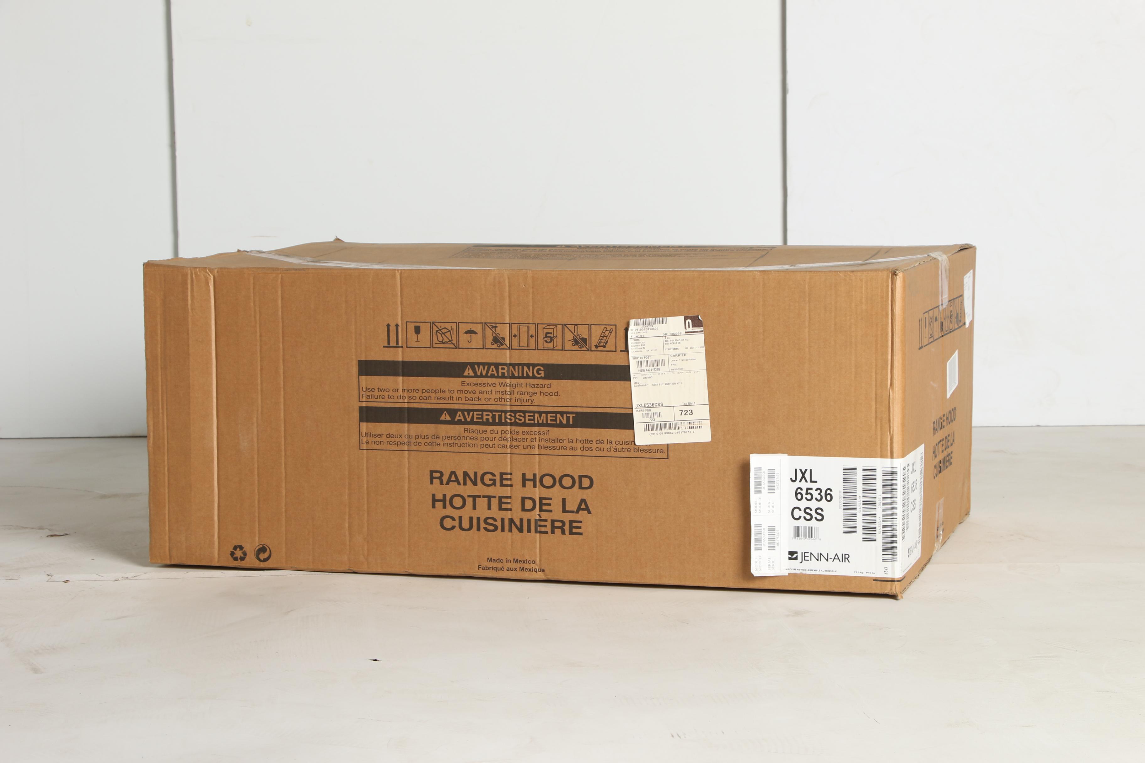 JENN-AIR Stainless Steel 36" Custom Hood Liner in Original Packaging