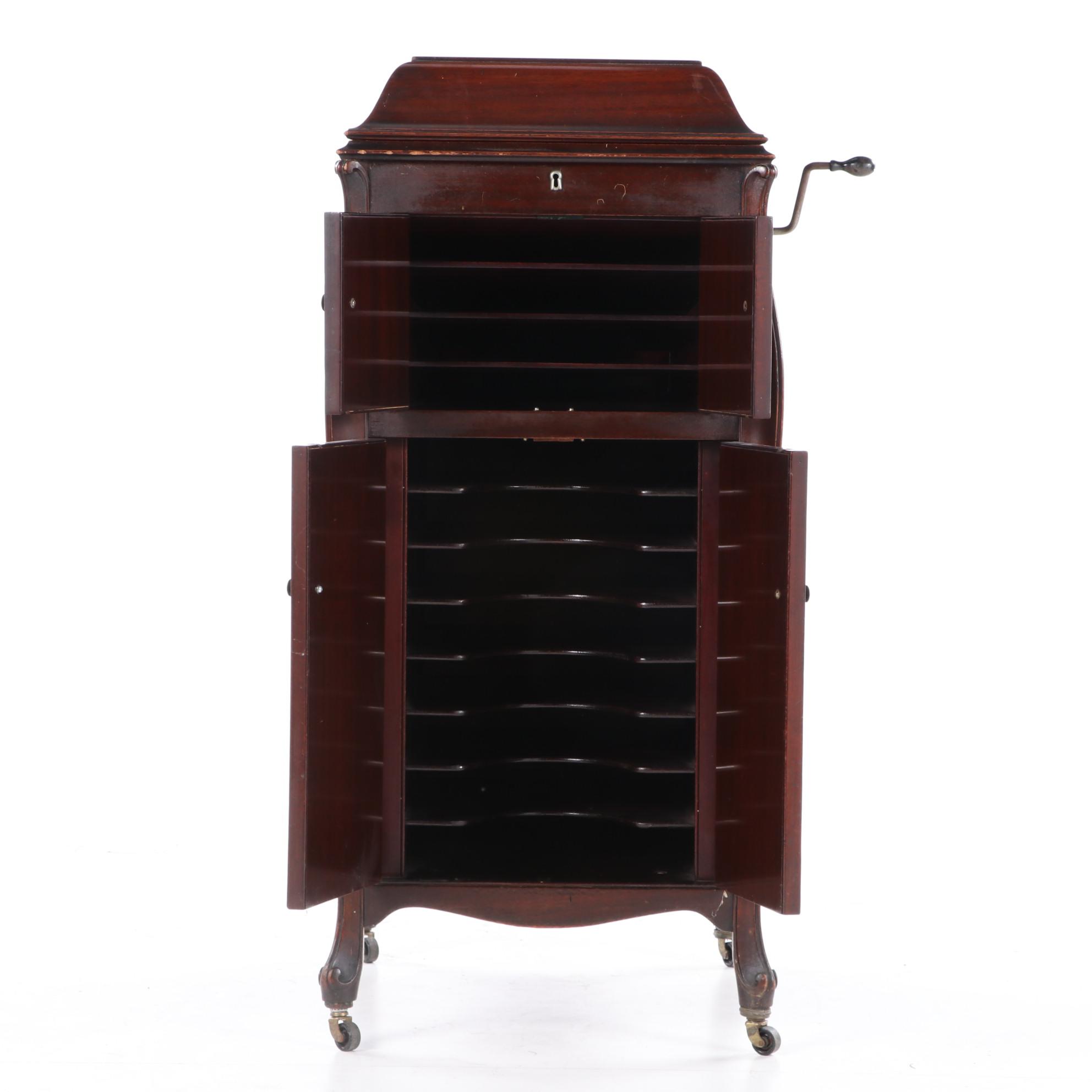 Victrola XIA "Talking Machine" Mahogany Record Player Cabinet, Early/Mid 20th C