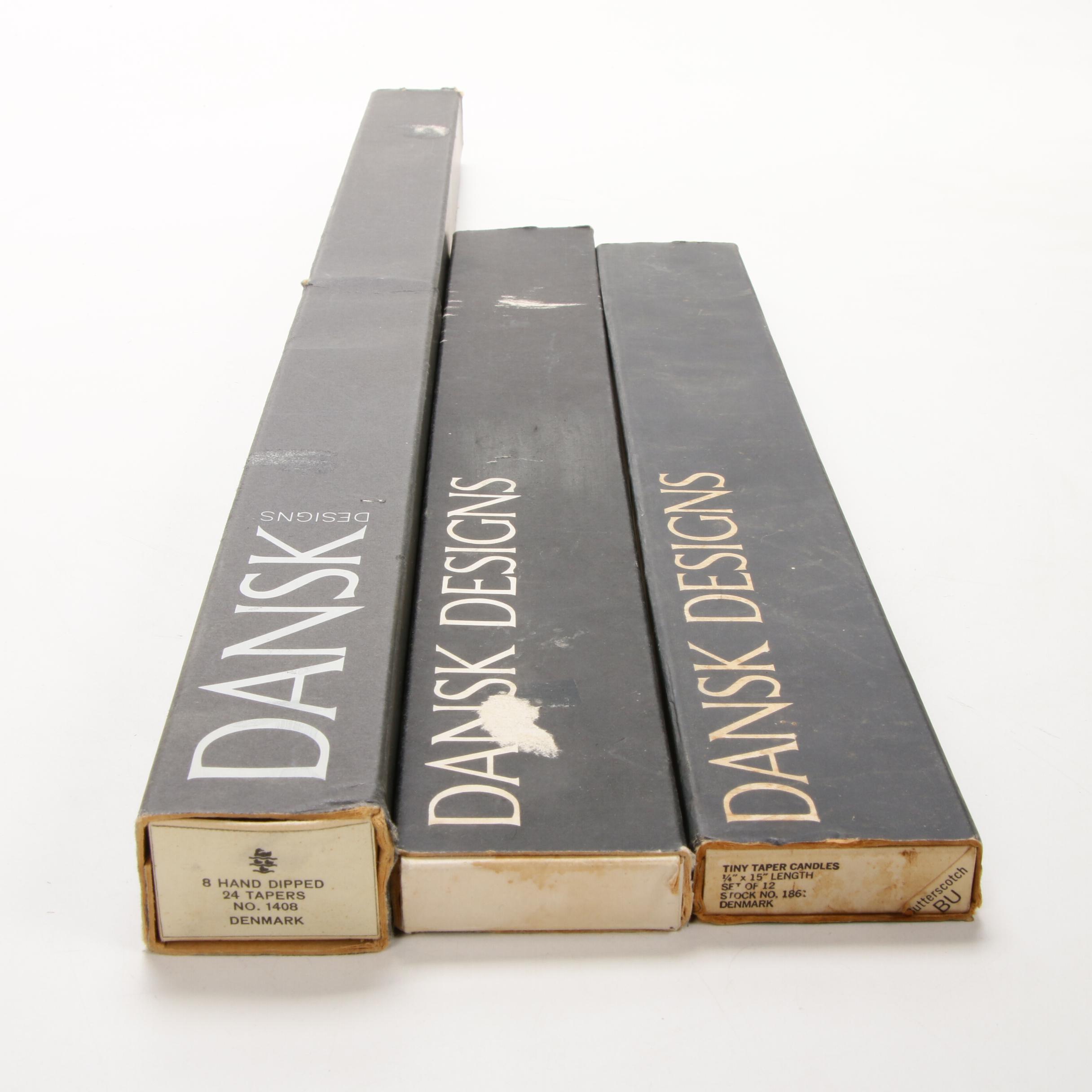 Danish Modern Candles and Candle Holders Including Dansk