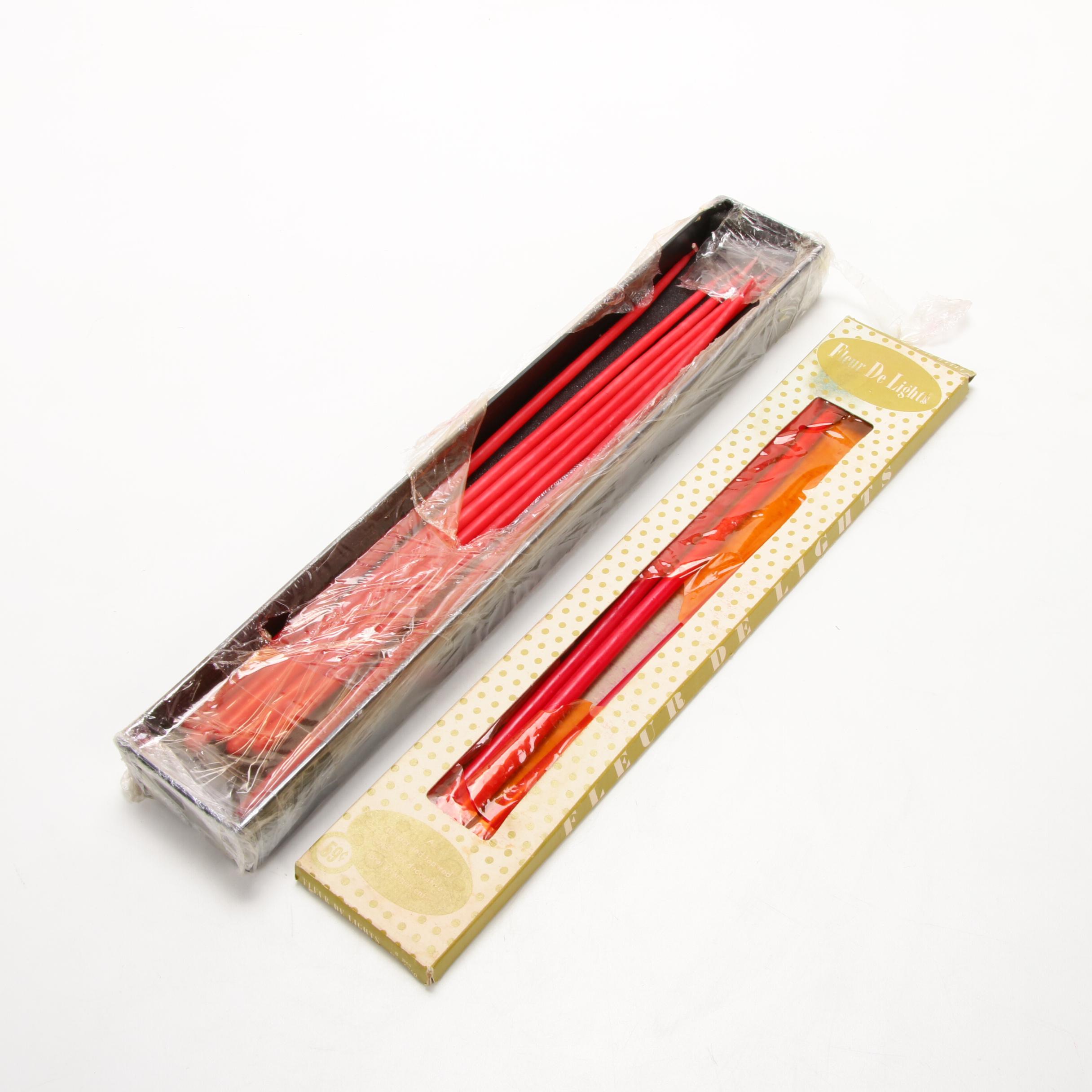 Danish Modern Candles and Candle Holders Including Dansk