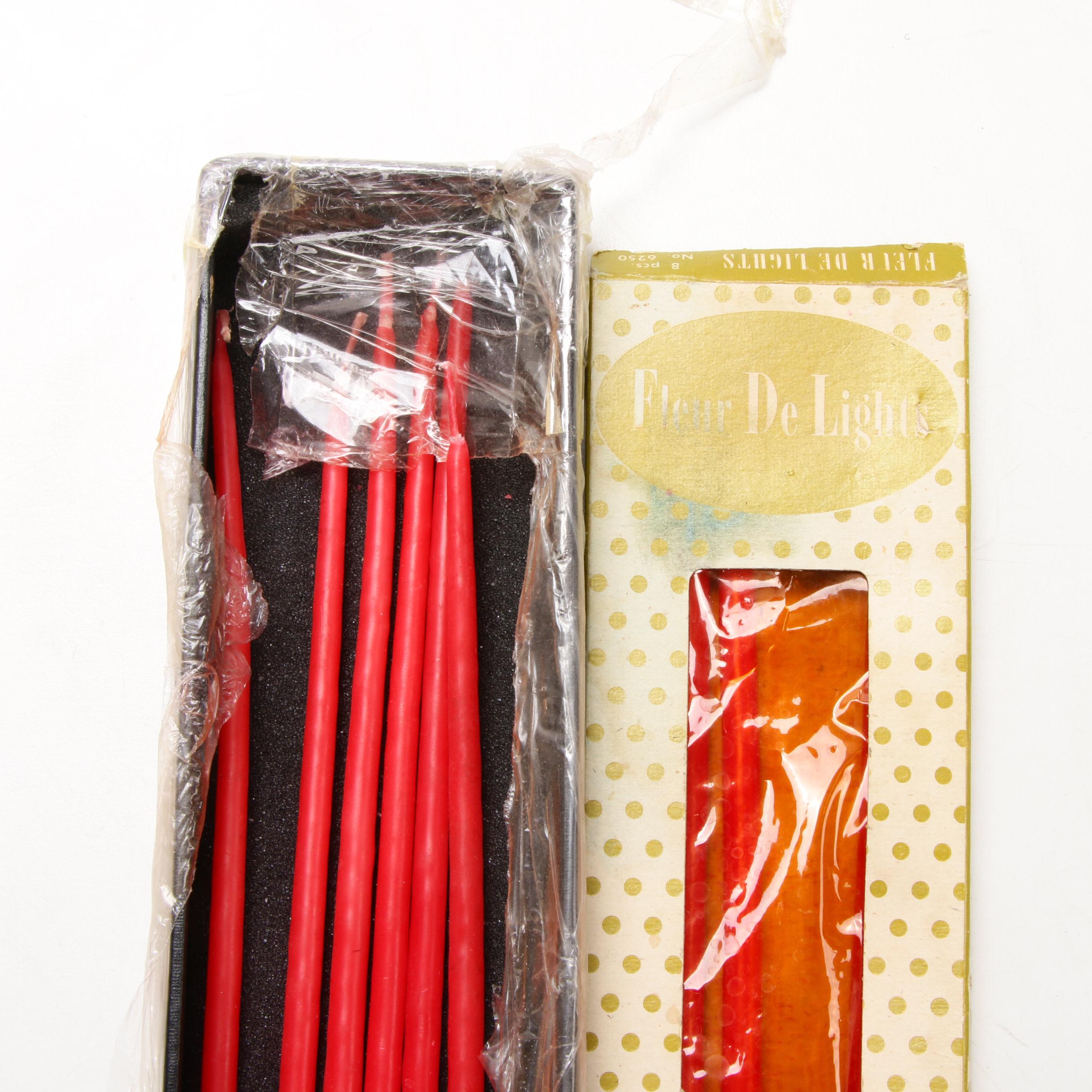 Danish Modern Candles and Candle Holders Including Dansk