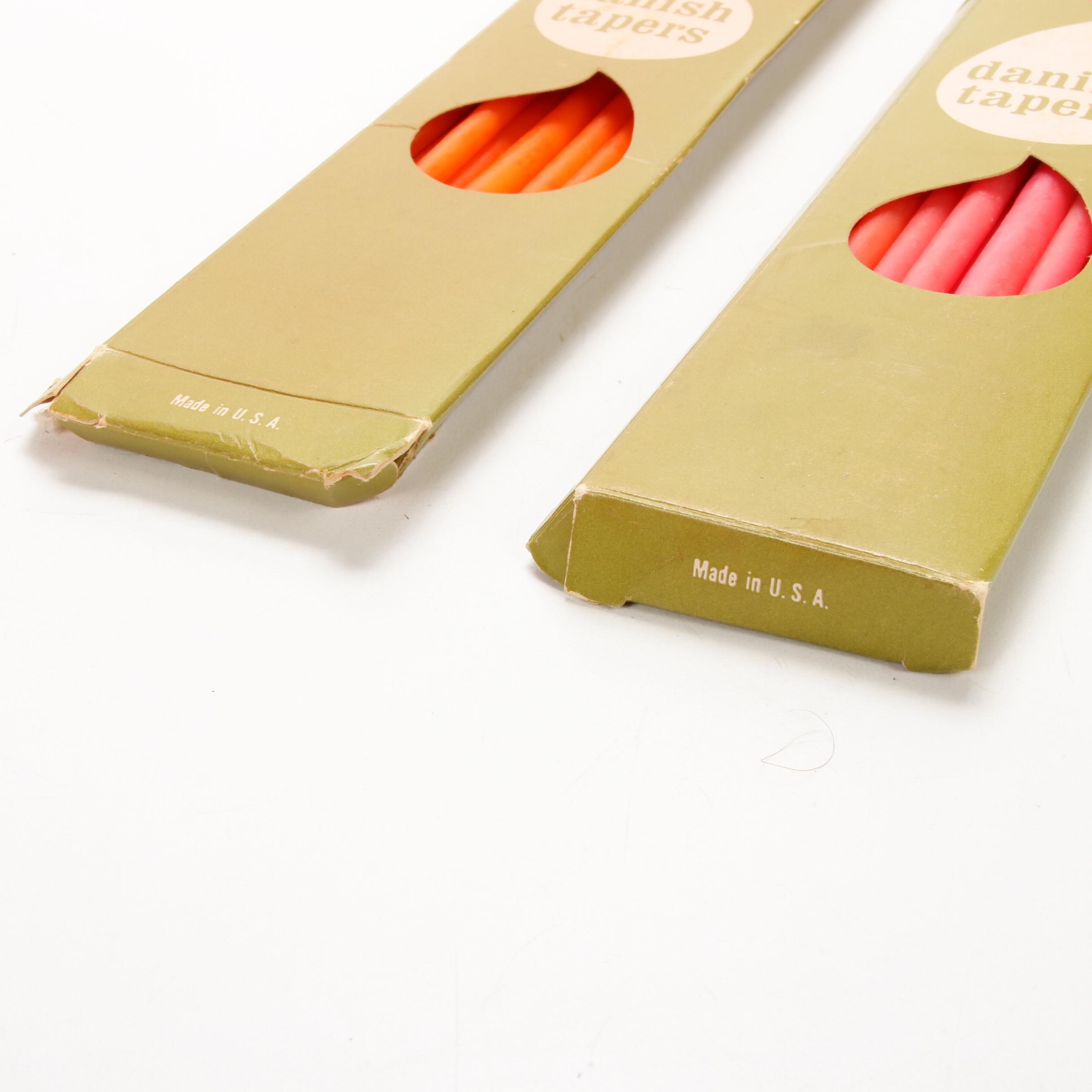 Danish Modern Candles and Candle Holders Including Dansk