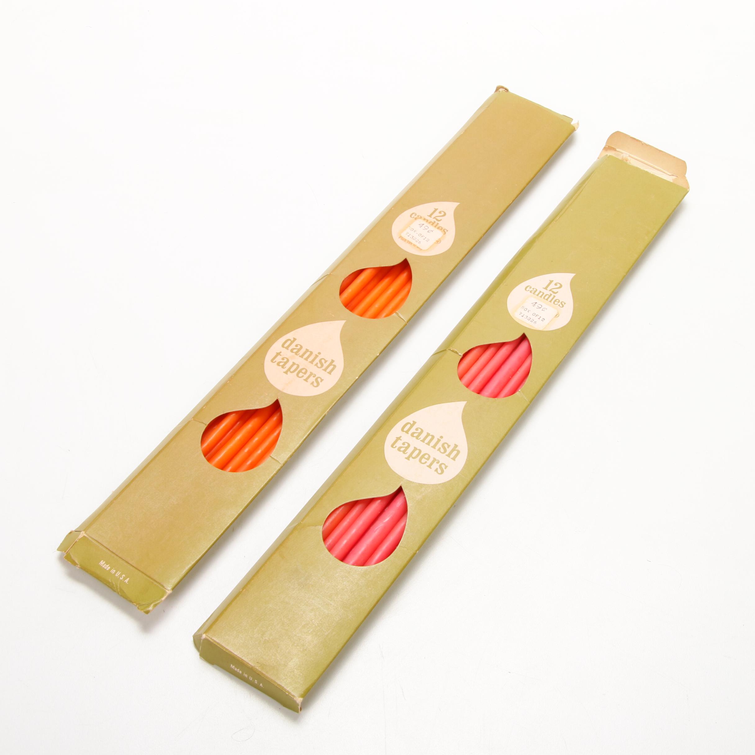 Danish Modern Candles and Candle Holders Including Dansk