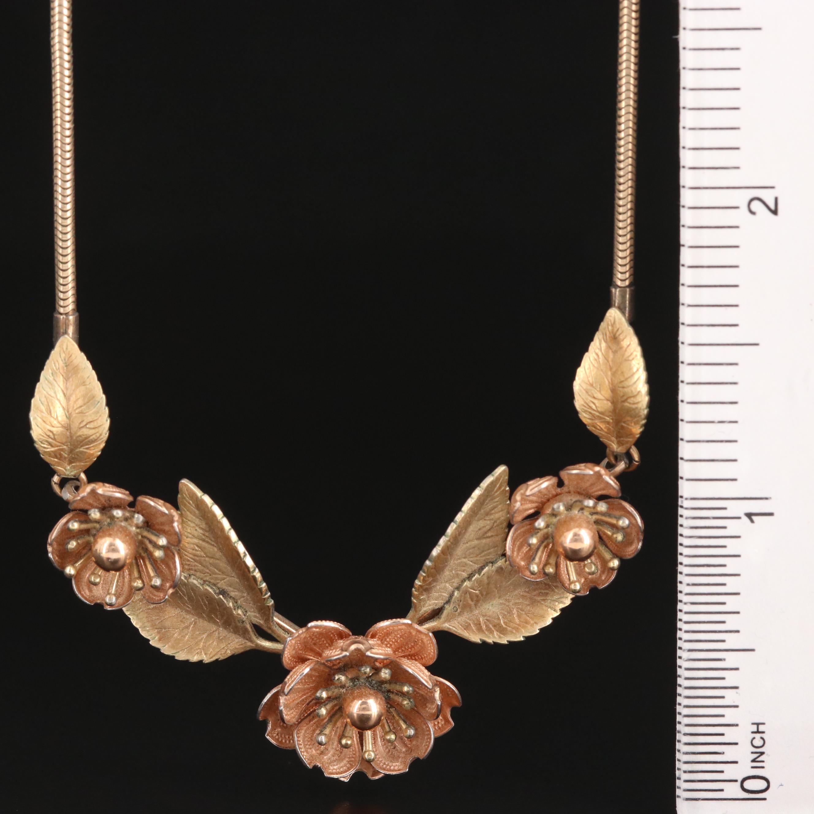 Vintage Krementz Flower Necklace