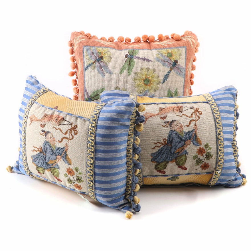 123 Creations Orientalist Style Needlepoint Pillows