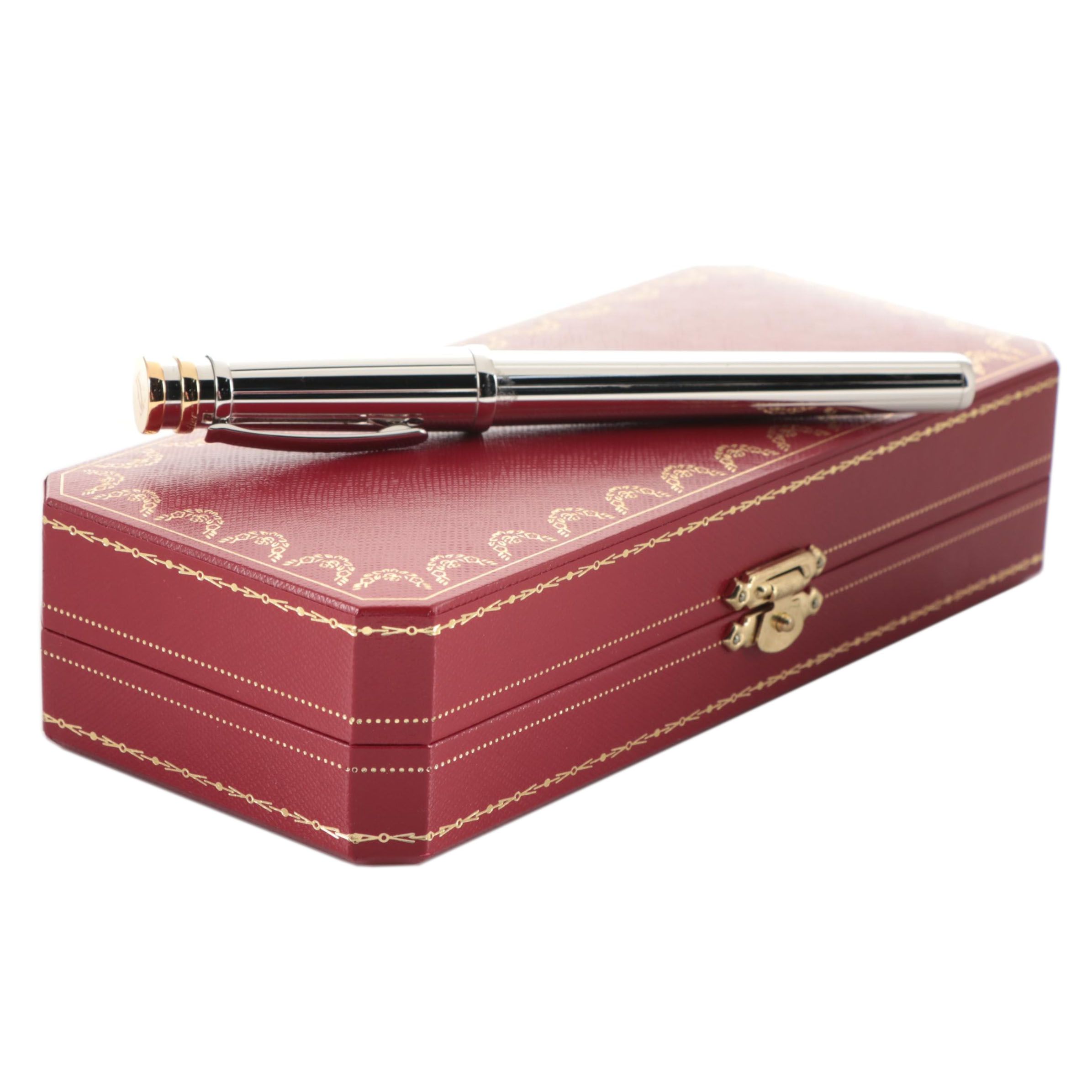 Cartier "Trinity" Screw Cap Ballpoint Pen in Original Case