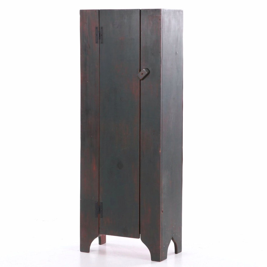American Primitive Style Painted Pine Cupboard