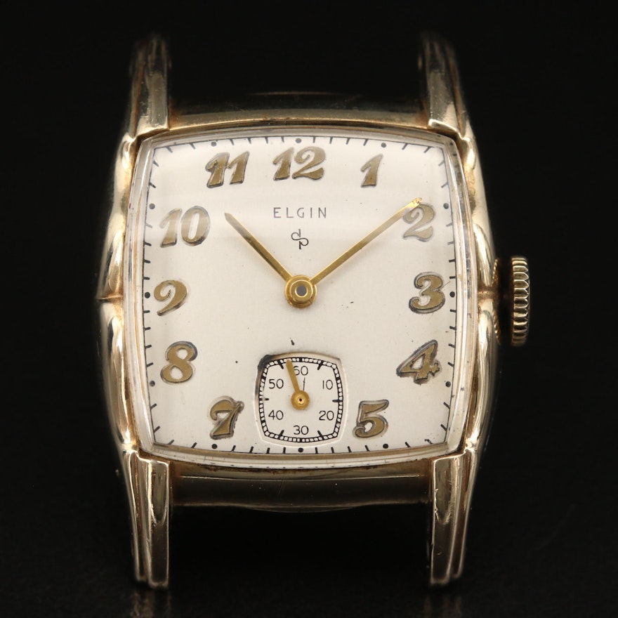Vintage Elgin 10K Rolled Gold Plate Stem Wind Wristwatch