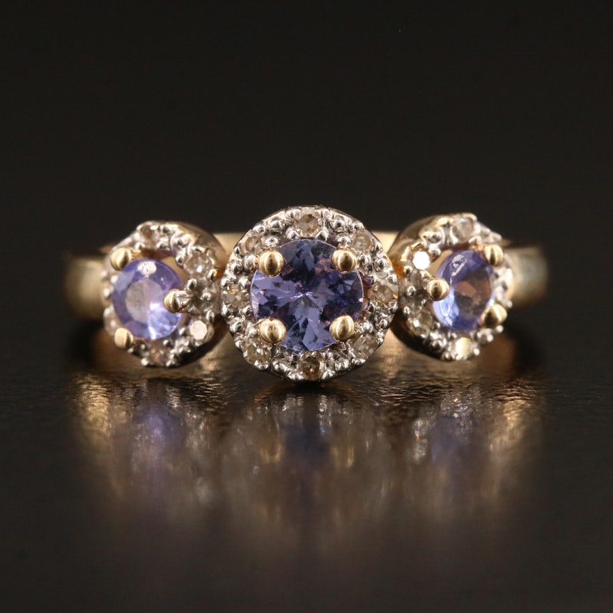 14K Tanzanite and Diamond Ring