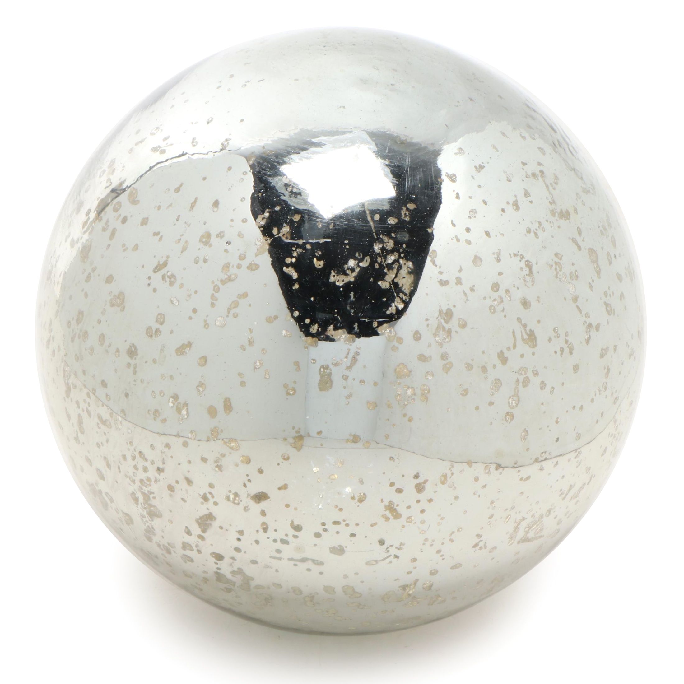 Mercury Glass Sphere, Contemporary