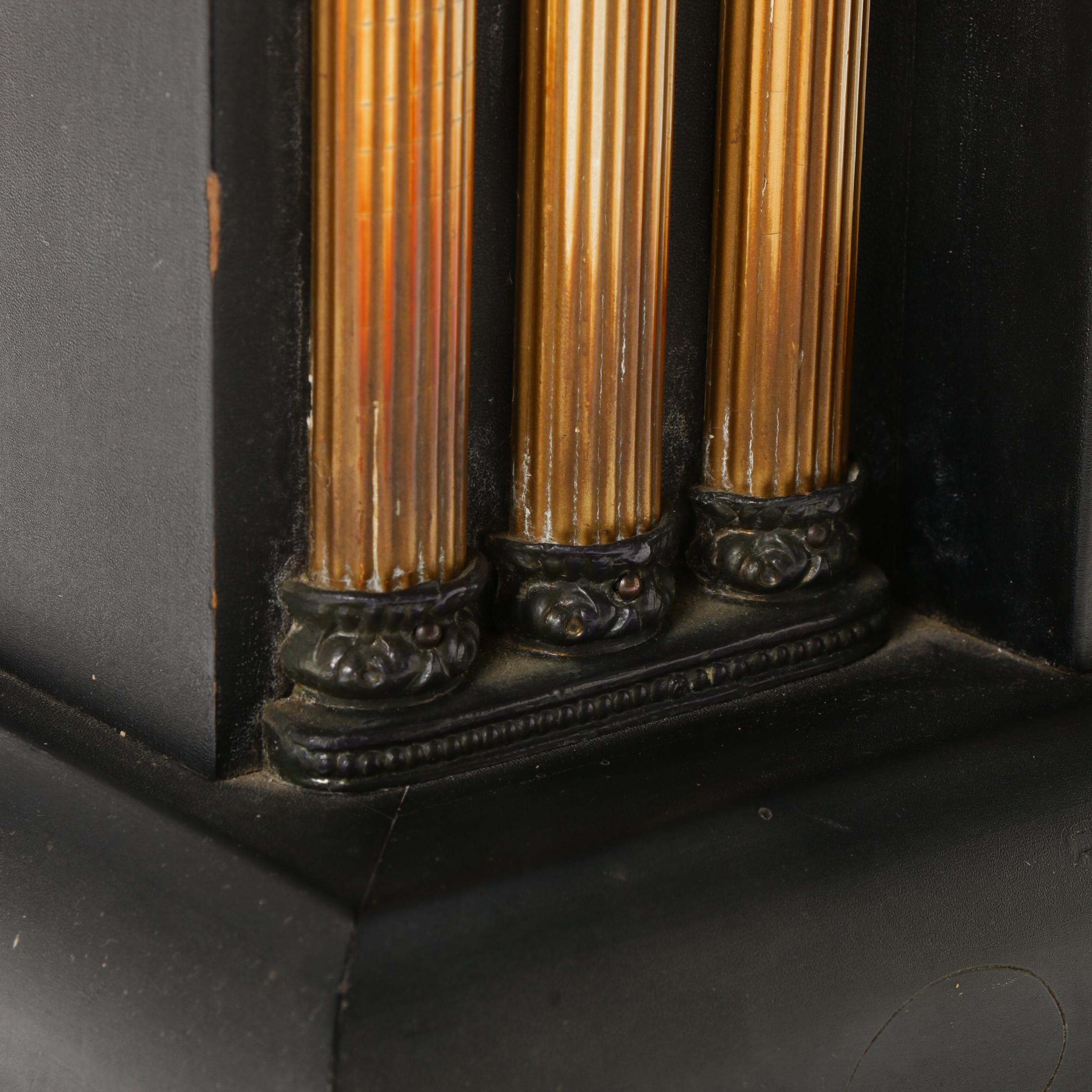 William L. Gilbert Six Column Wood Mantel Clock, 1908