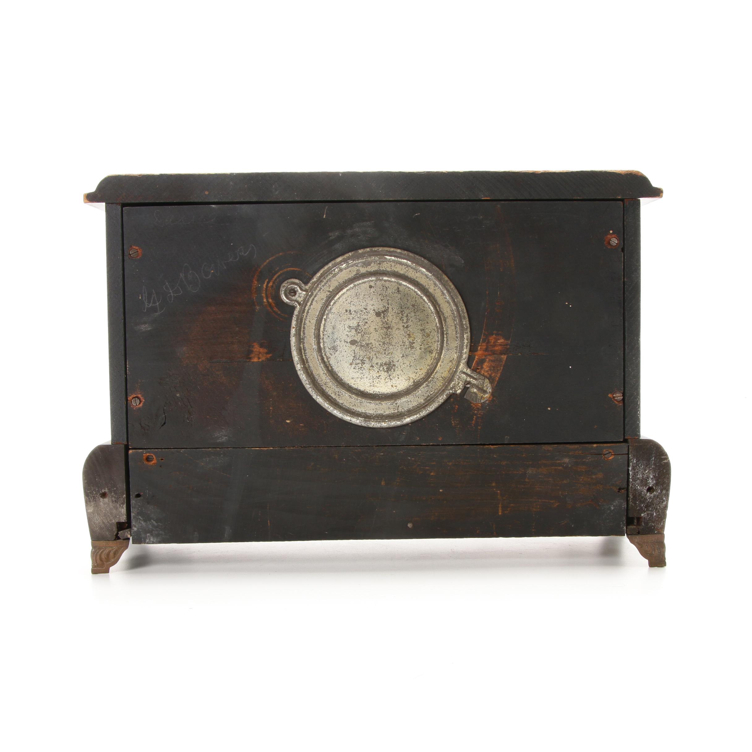 William L. Gilbert Six Column Wood Mantel Clock, 1908