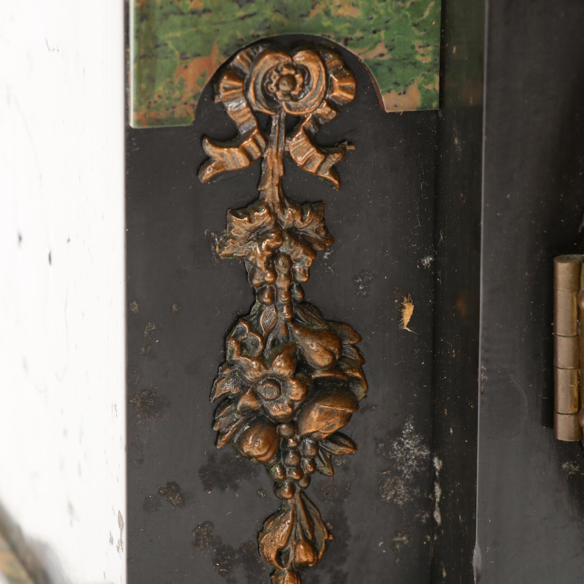 Seth Thomas Adamantine Wood Mantel Clock, Late 19th/ Early 20th Century