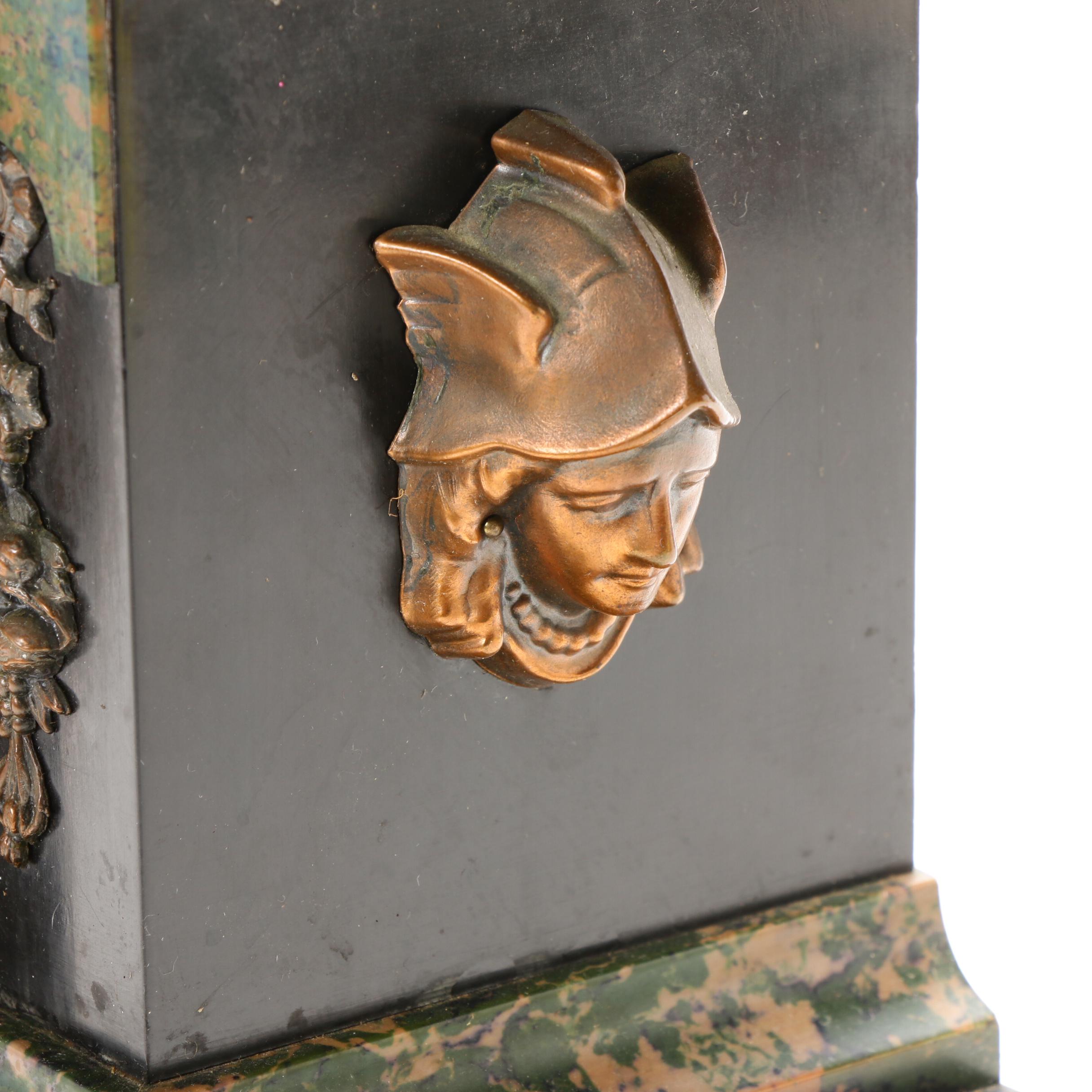 Seth Thomas Adamantine Wood Mantel Clock, Late 19th/ Early 20th Century