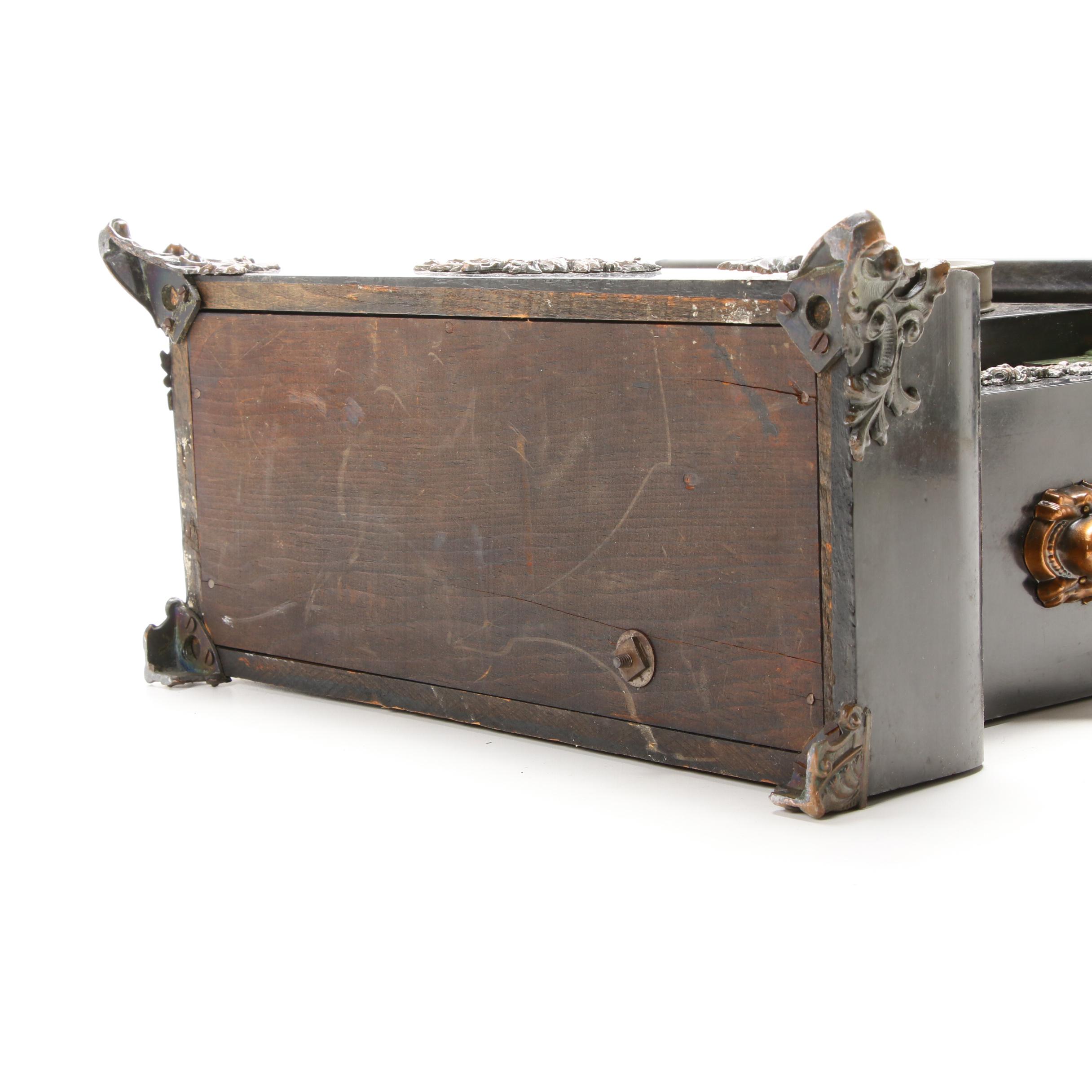 Seth Thomas Adamantine Wood Mantel Clock, Late 19th/ Early 20th Century