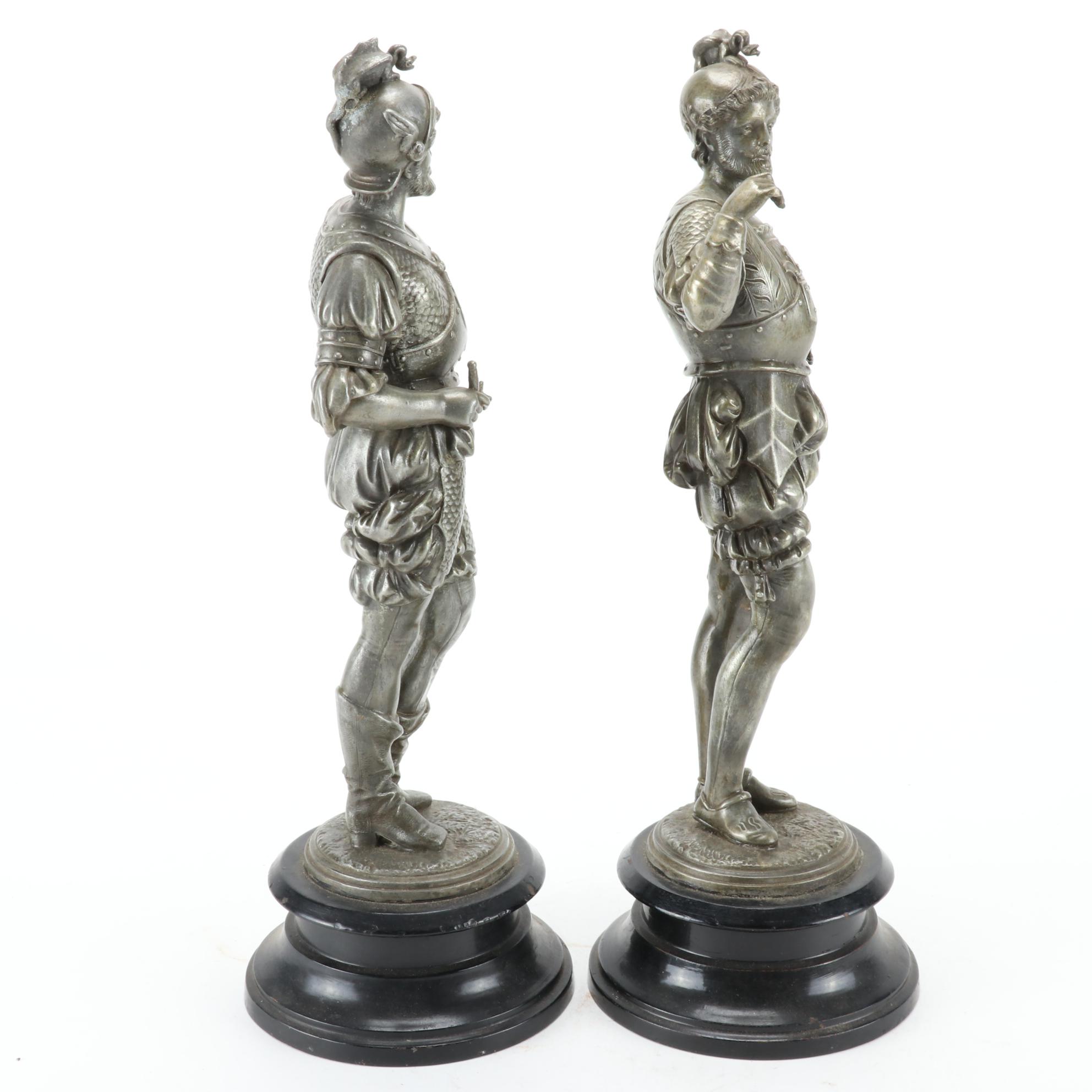 Renaissance Solider Metal Figurines, Early to Mid 20th Century