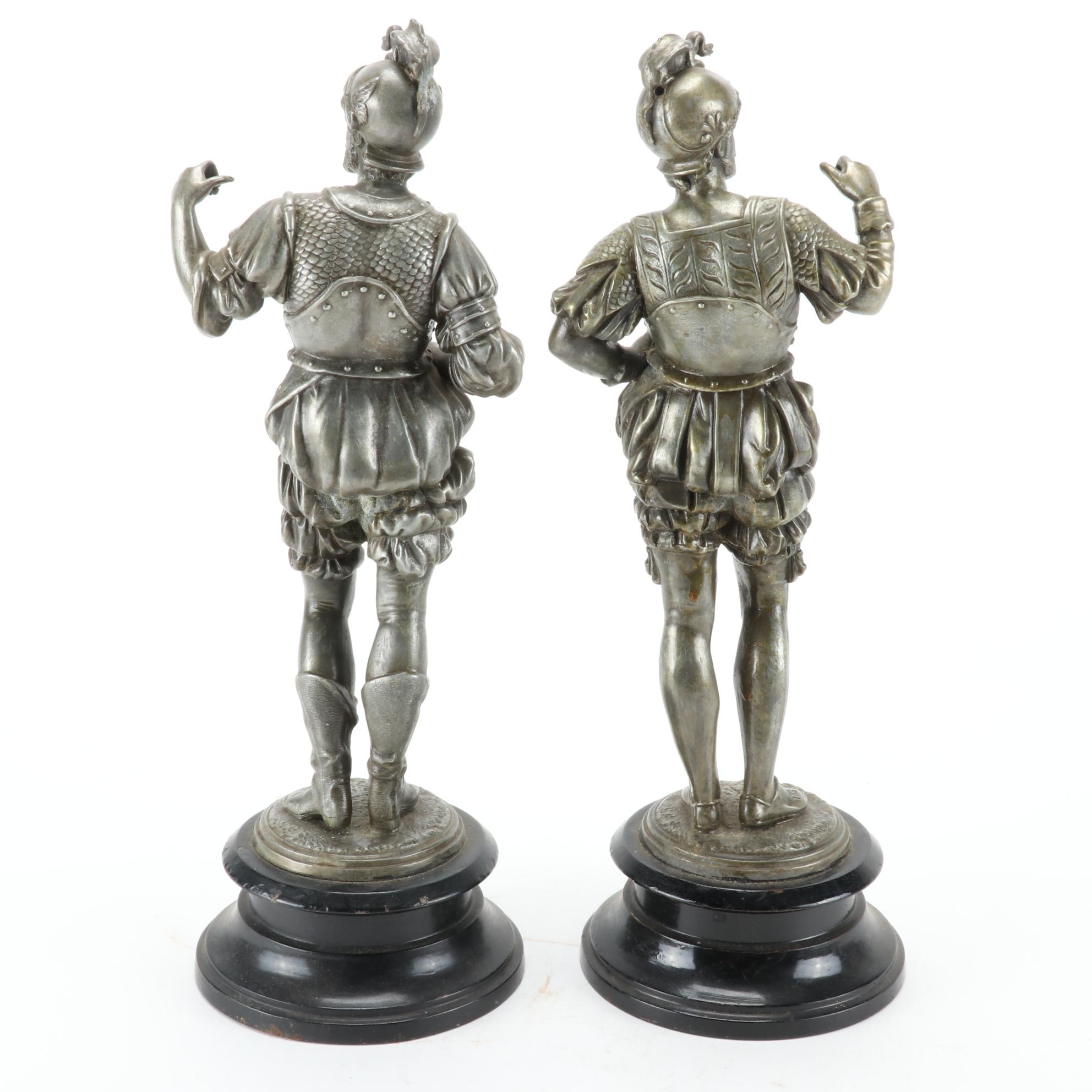 Renaissance Solider Metal Figurines, Early to Mid 20th Century