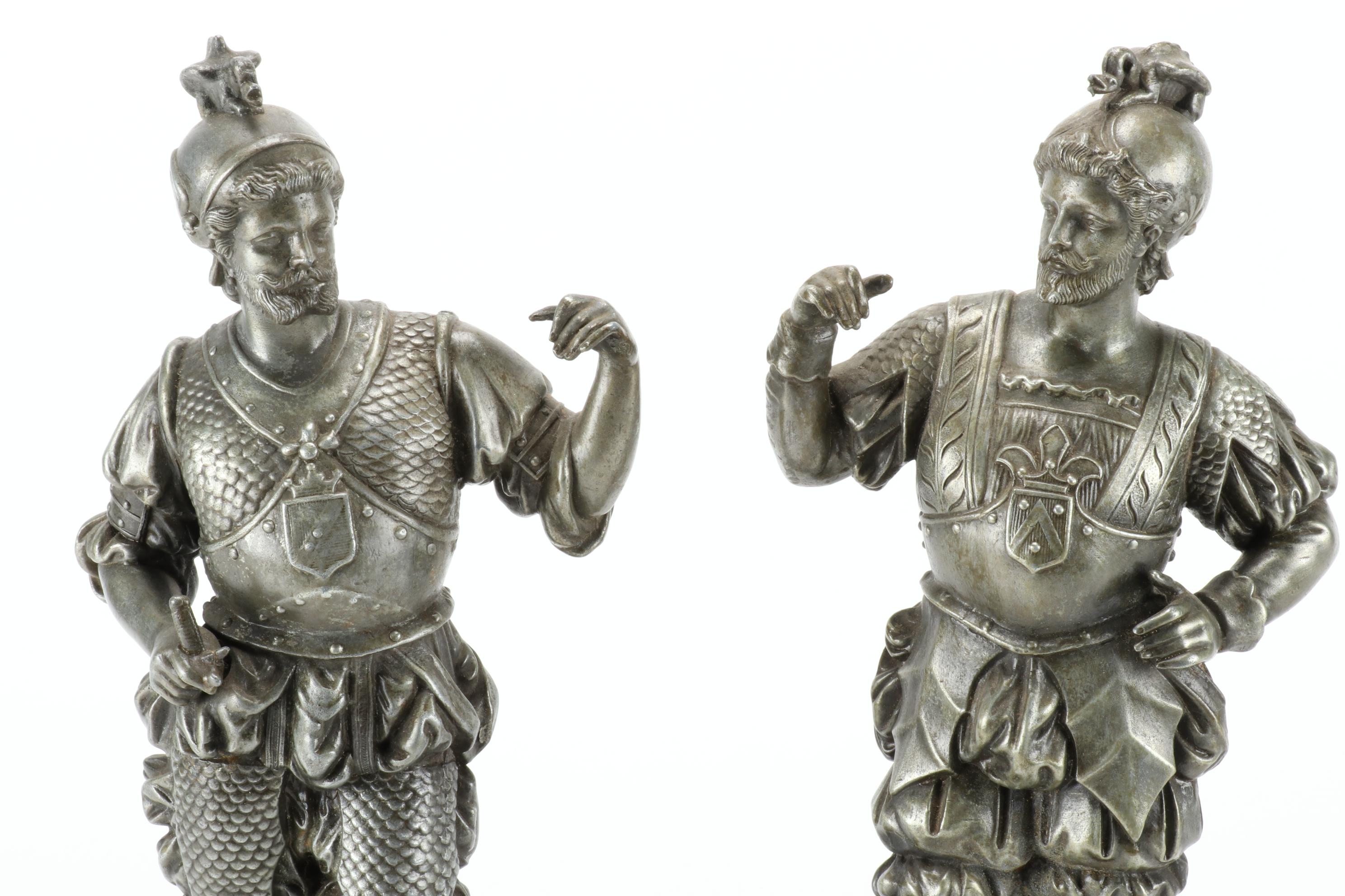 Renaissance Solider Metal Figurines, Early to Mid 20th Century