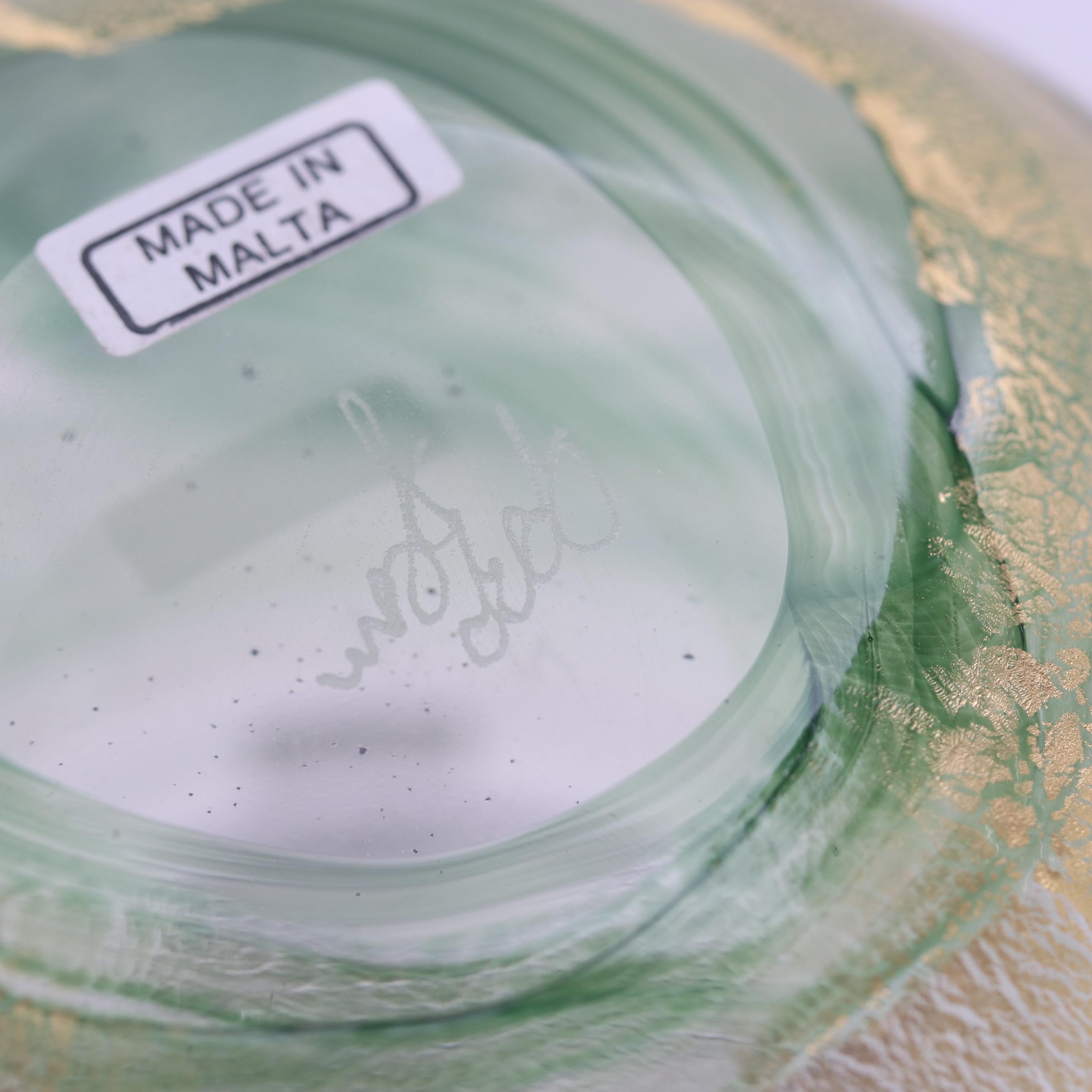 Gozo "Verdi" Art Glass Vases and Bowl