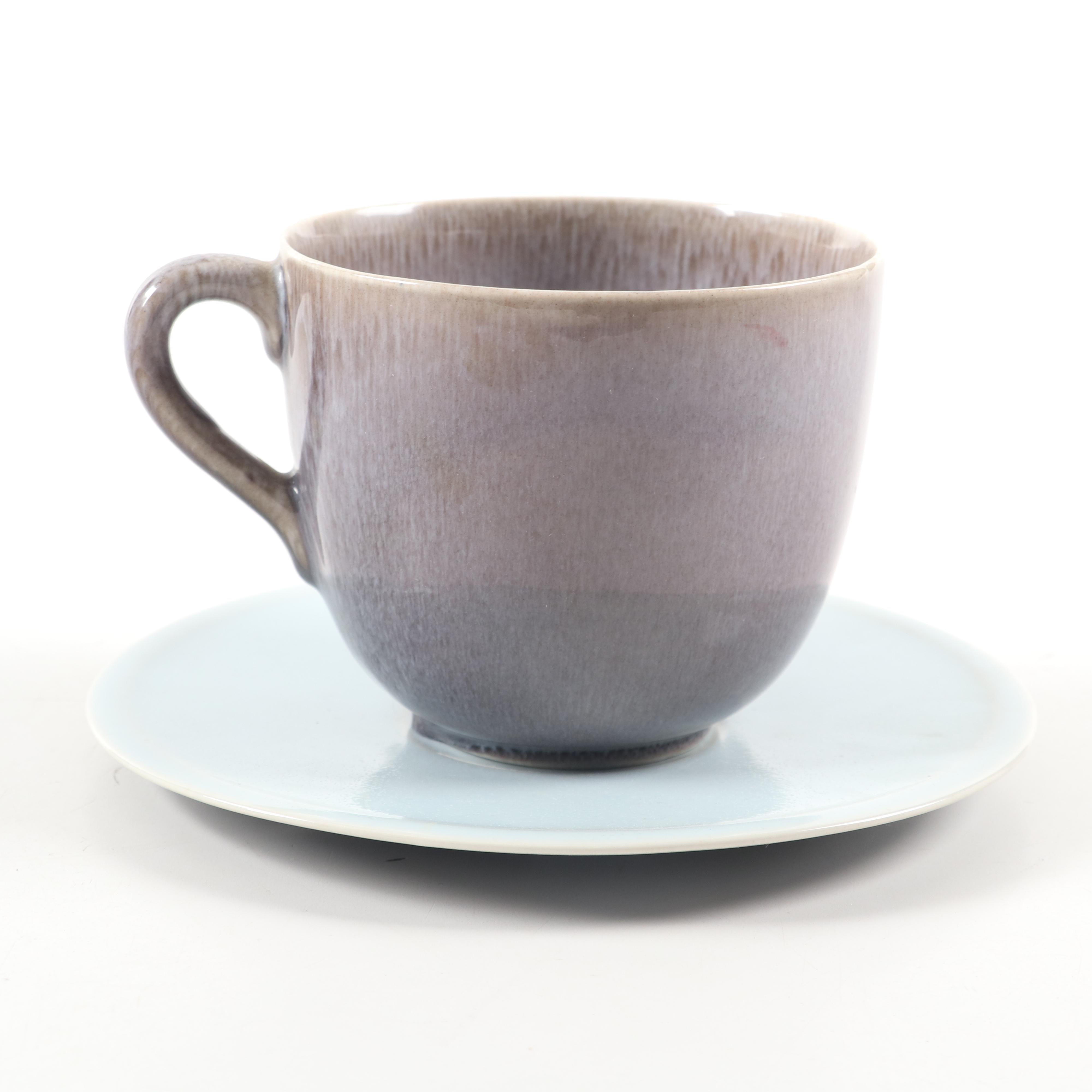 Rookwood Pottery Over-sized Coffee Cup and Saucer, 1944