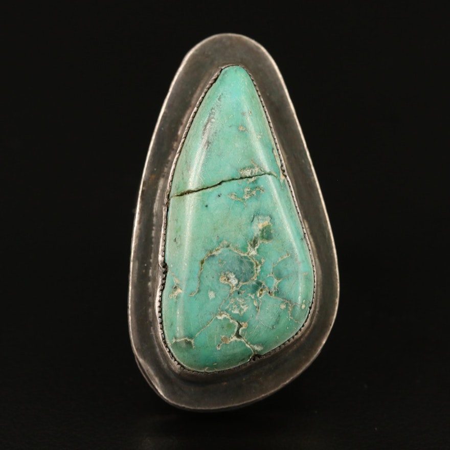 Sterling Turquoise Freeform Ring