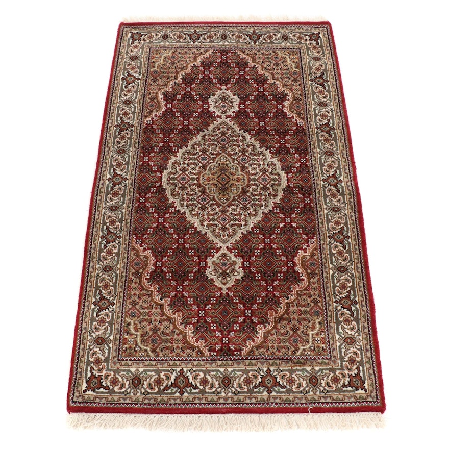 3'1 x 5'9 Hand-Knotted Indo Persian Silk Blend Rug, 2010s