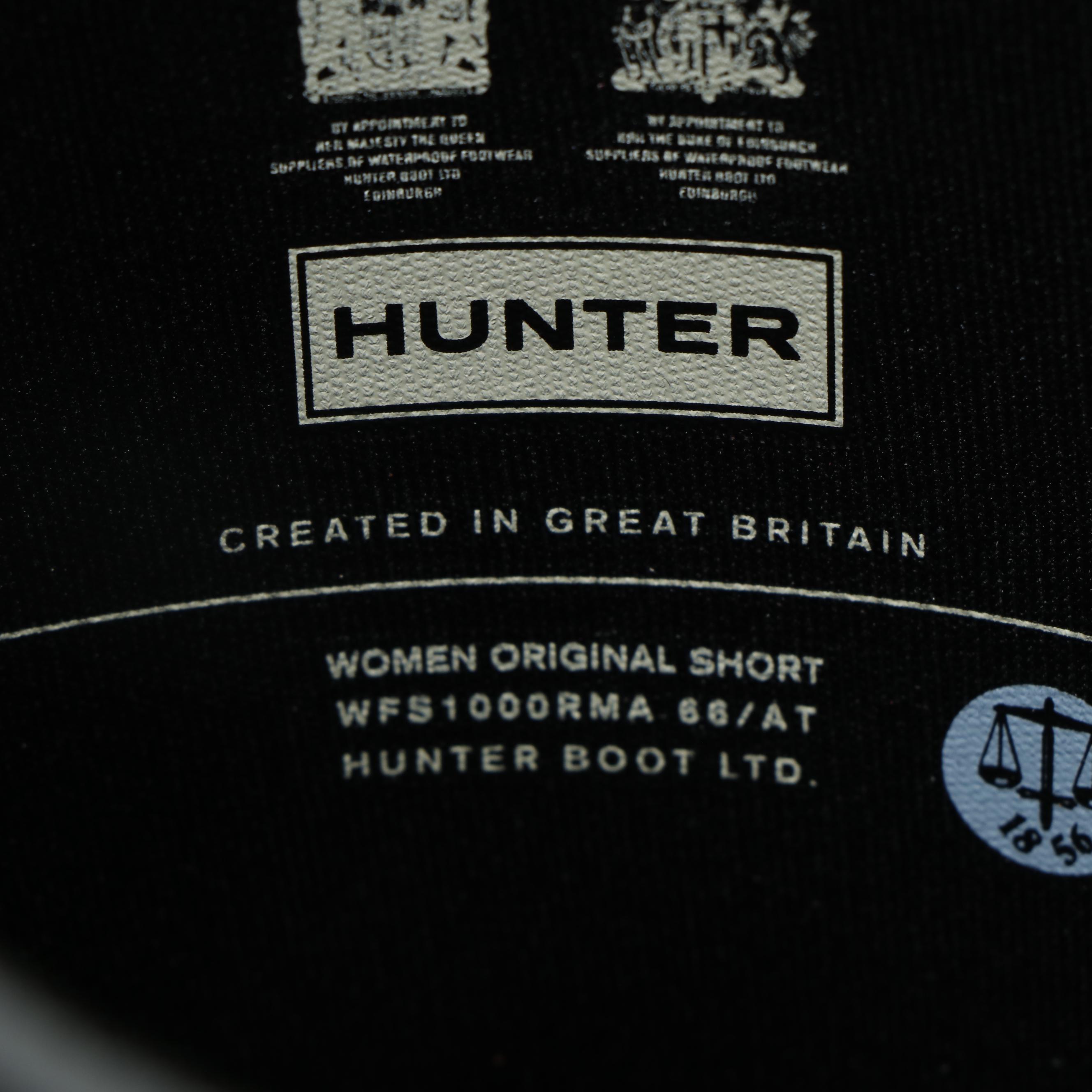 Hunter Matte Black Original Short Rain Boots with Box, Size 8