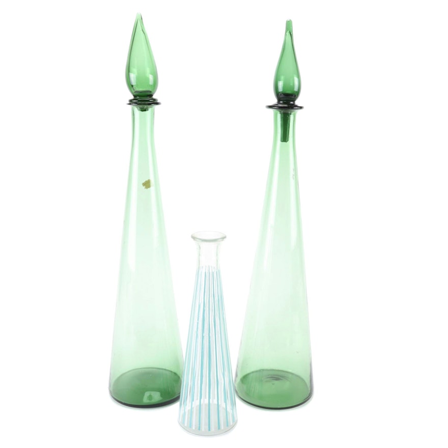 Italian Hand-Blown and Other Glass Bottles