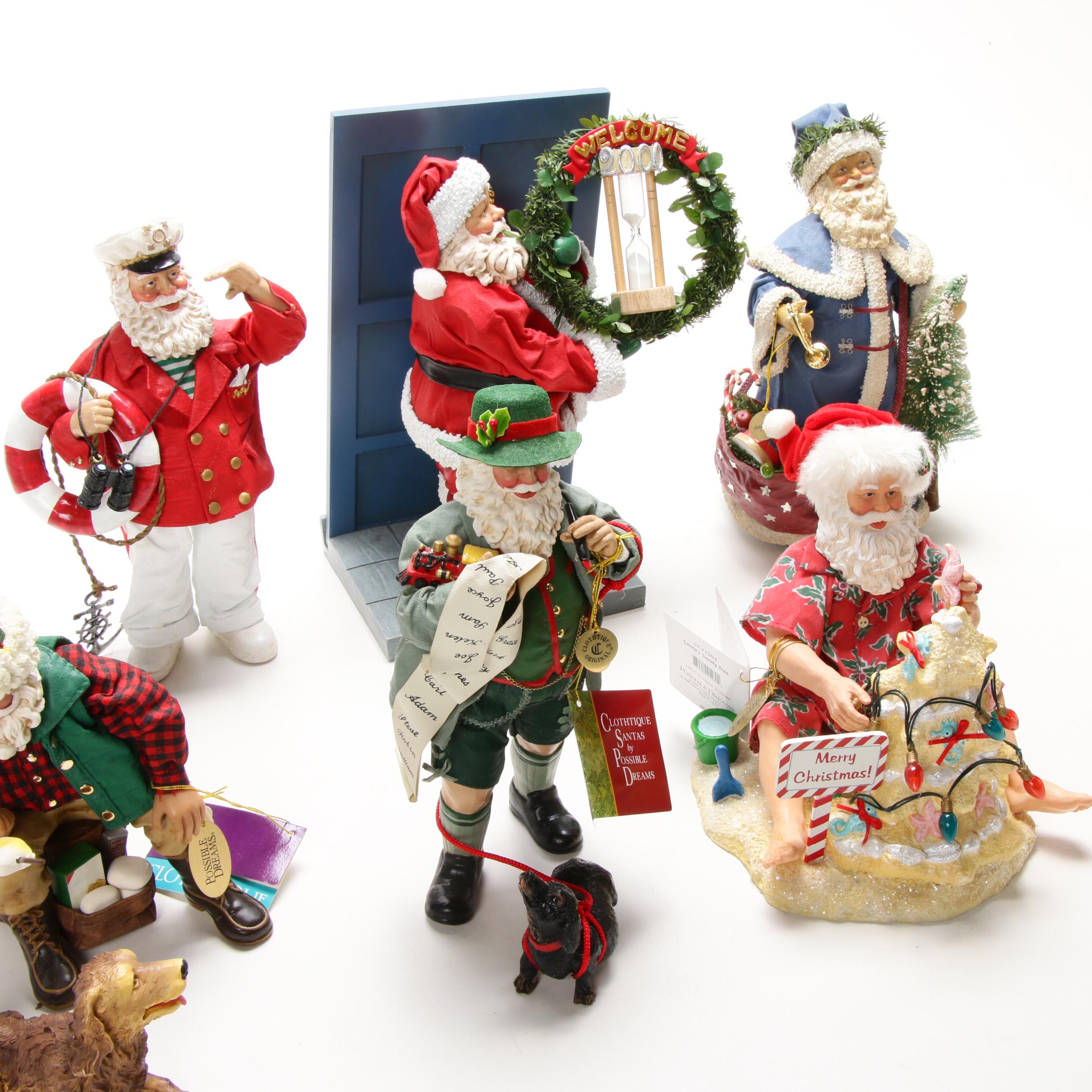 Clothtique Possible Dreams Santa Figurines, Late 20th Century