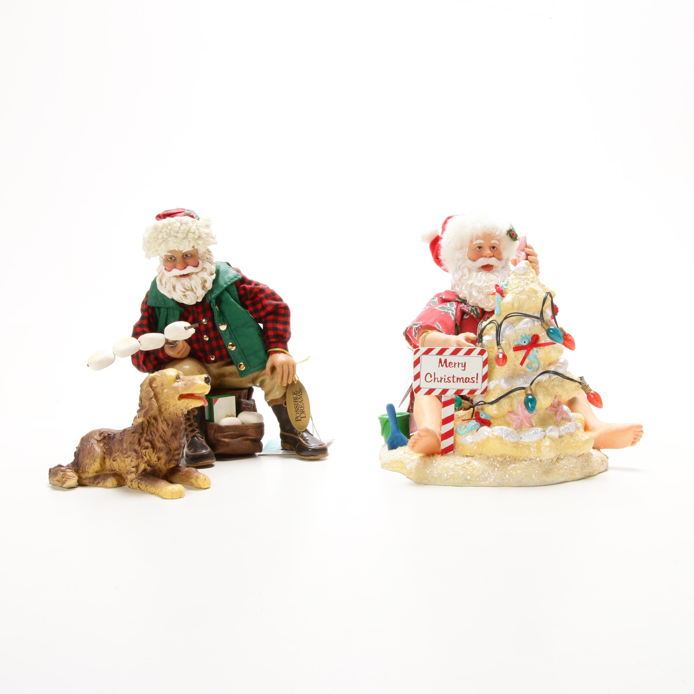 Clothtique Possible Dreams Santa Figurines, Late 20th Century