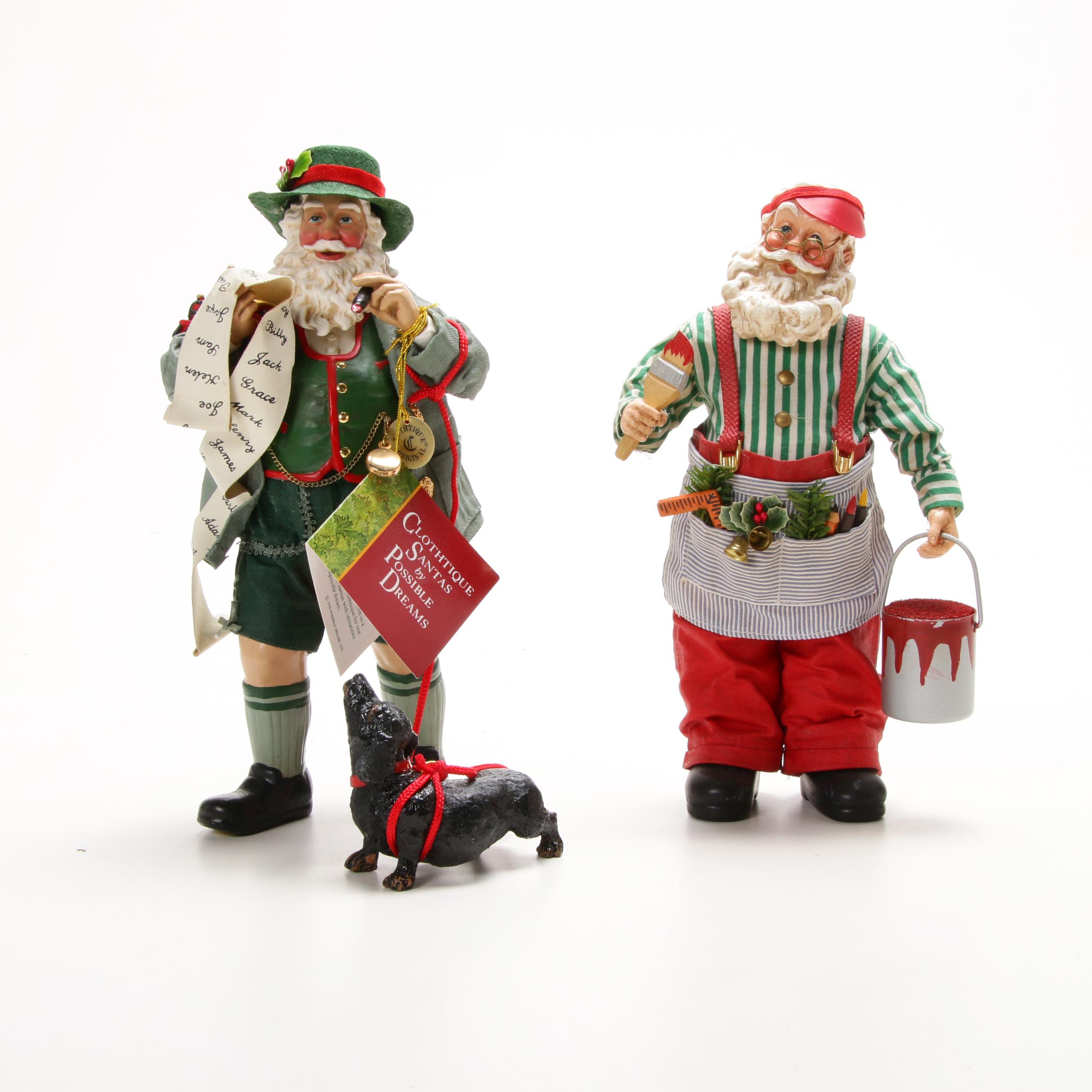Clothtique Possible Dreams Santa Figurines, Late 20th Century